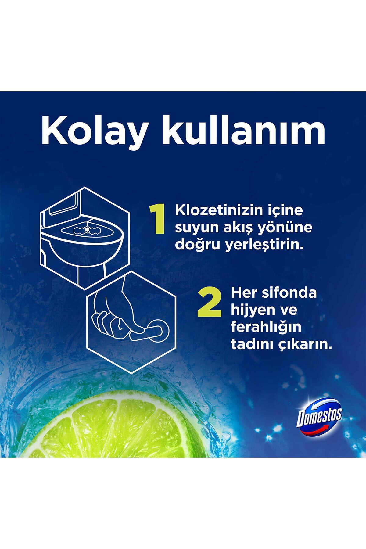 Domestos  Tuvalet Bloğu Limon Bahçesi 100 G X3