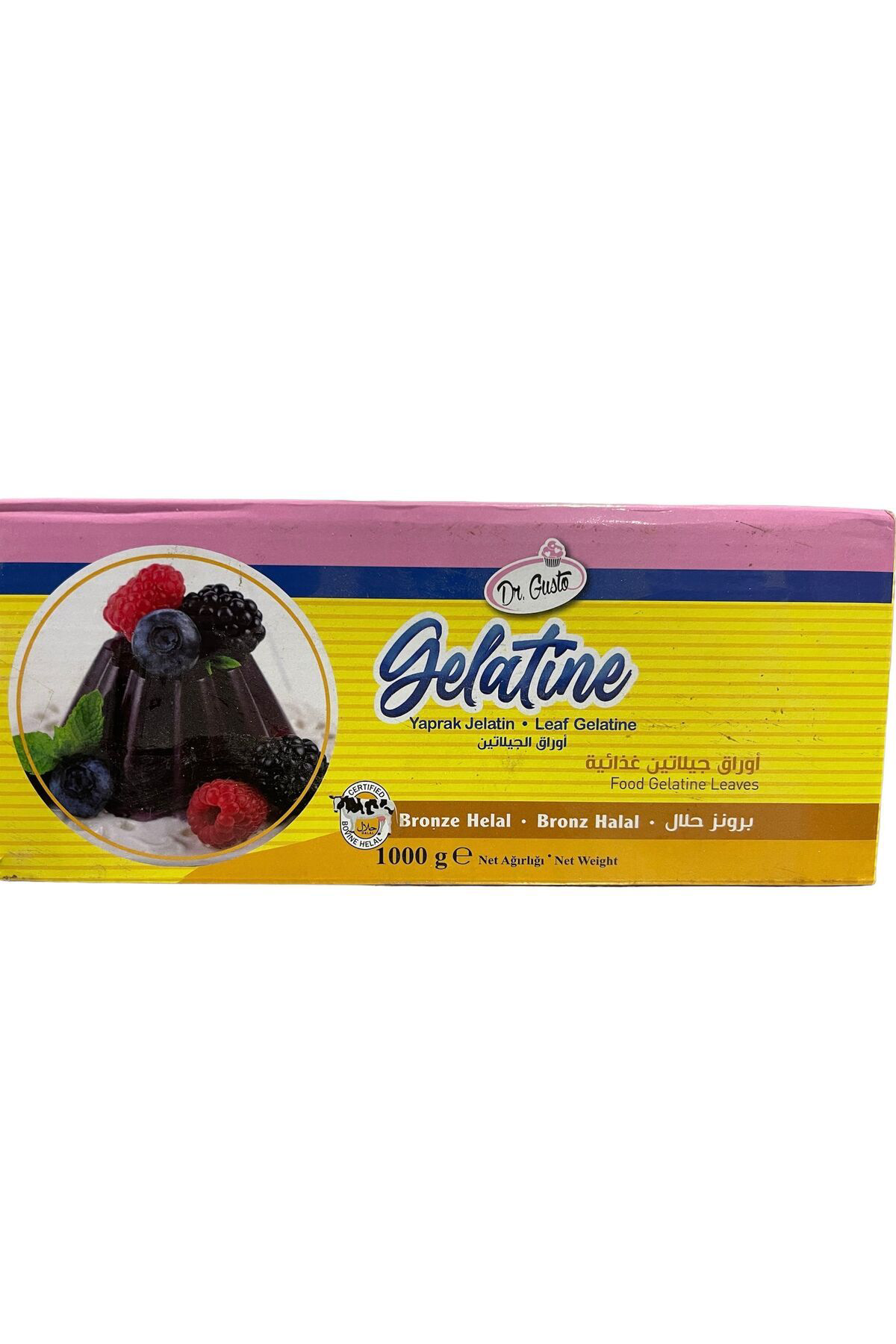 Dr.Gusto Sağlik Ürünleri Dr Gusto Yaprak Jelatin 1000 Gr.