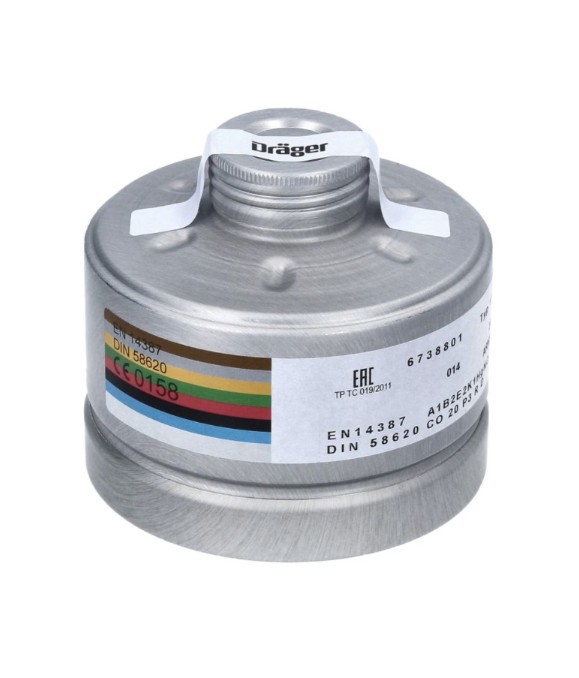 Dräger Drager 6738801 A1b2e2k1 Hg Co No P3 Filtre 6300 Maske Uyumlu