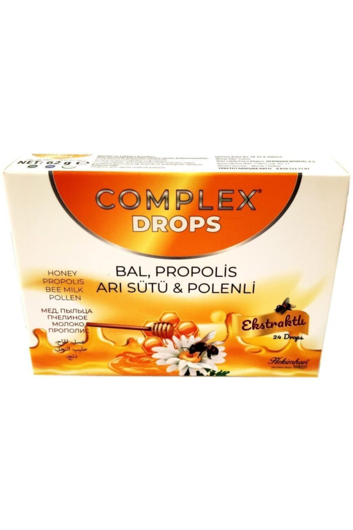 Hekimhan Drops Pastil- Bal, Propolis, Ari Sütü, Polen