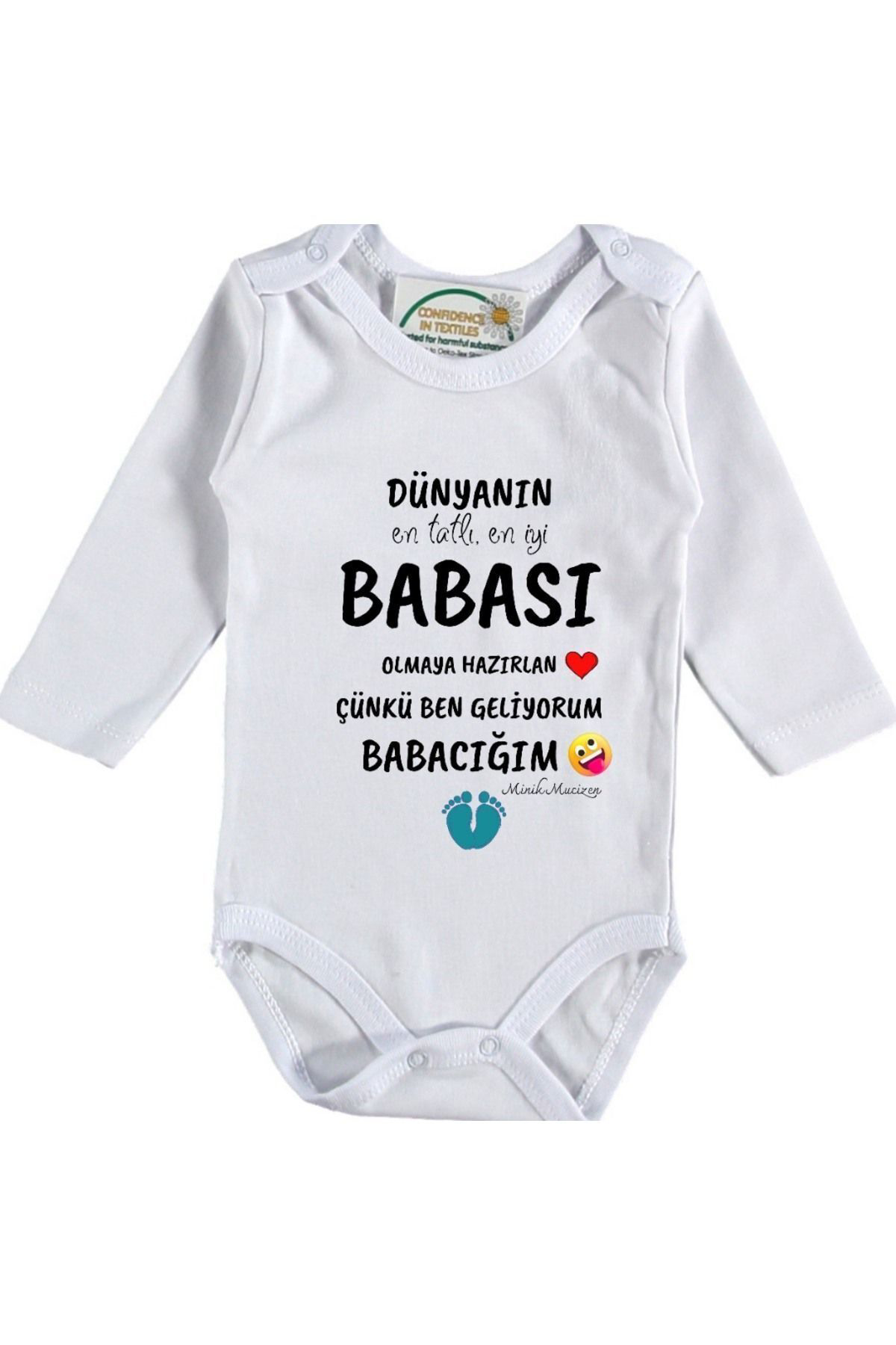 Dünyanın En Tatlı Babası Olmaya Hazırlan Yazılı Kişiye Özel Bebek
