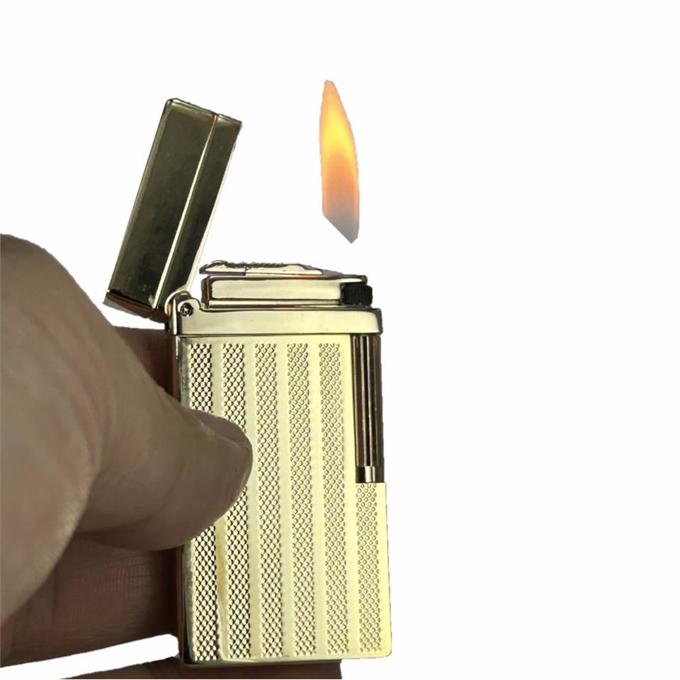 Çanta Yurdu Dupont Tarz Yandan Çarkli Metal Çakmak Altin