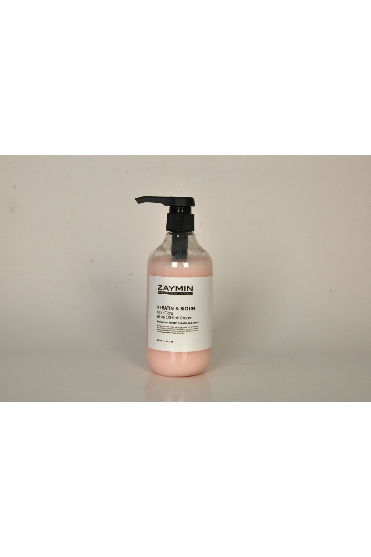 Zaymin Durulanan Keratin Biotin Saç Kremi 500Ml