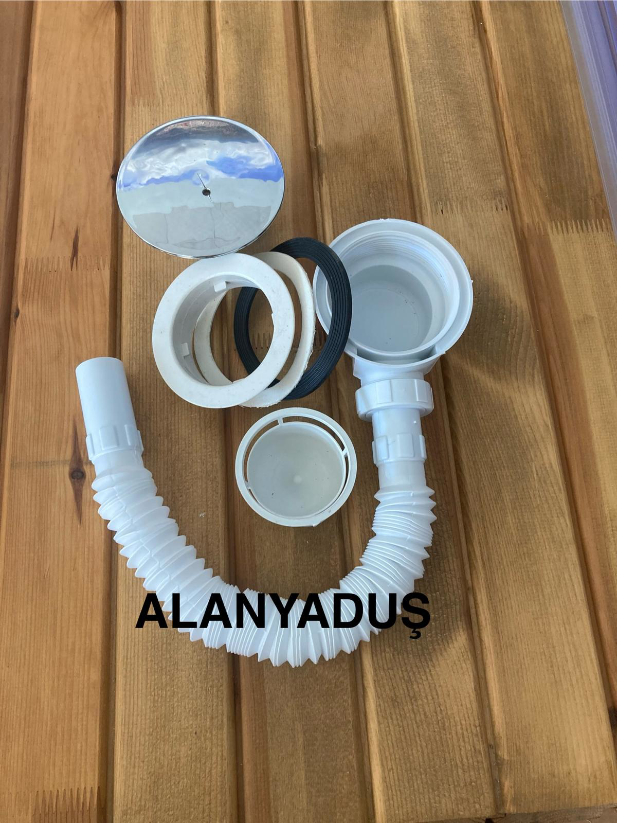 Alanyaduş Duş Teknesi Kromaj Kapak 90'Lik Sifon