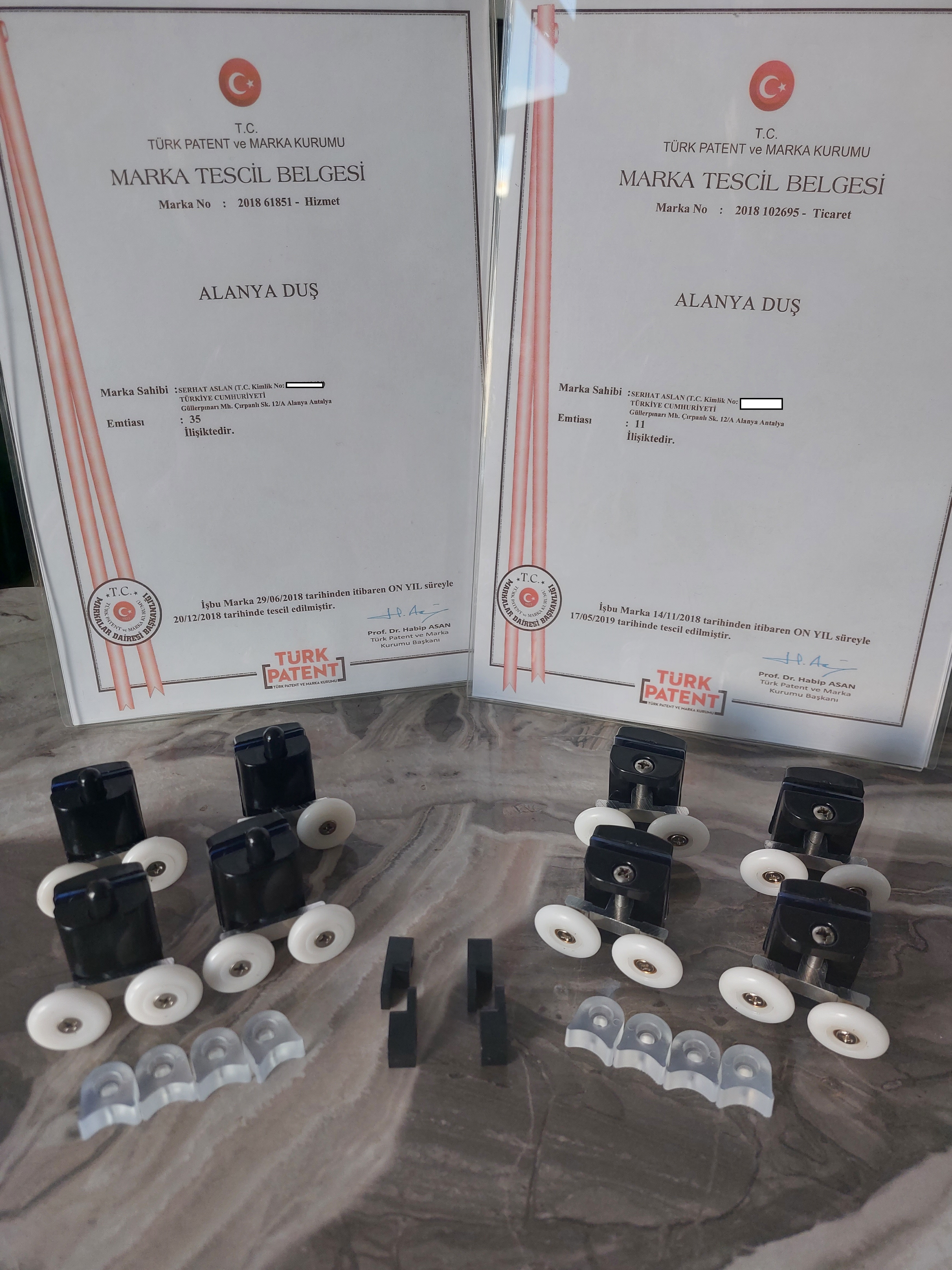 Alanyaduş Duşakabin Tekeri Siyah Metal Gövde(22Mm Bilyeli Rulman ) 