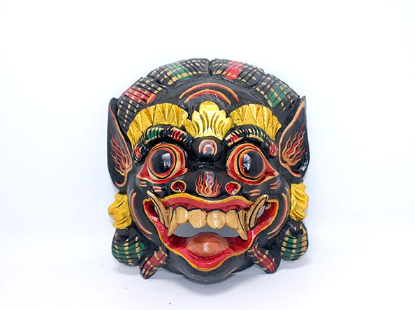 Byntr Duvara Asmali Renkli Maske 22 Cm Taru Merta-3