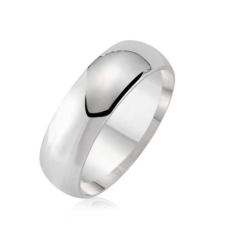 Stillove Düz Bombeli Gümüş Alyans - 6 Mm Sl2367
