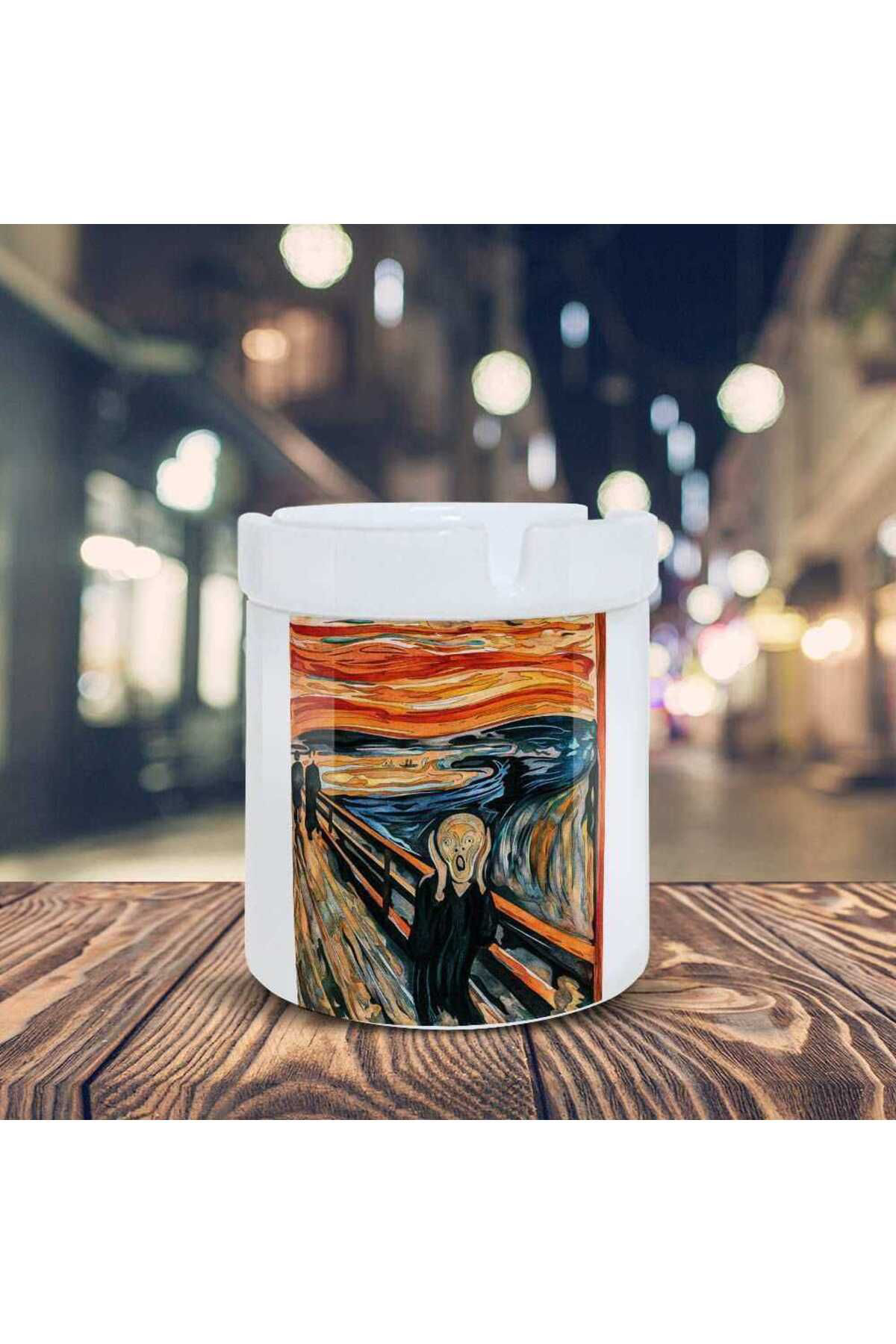 Asilmeydan Edvard Munch Çiğlik Sanat Eseri Baskili Küllük Kül Tablasi-0578