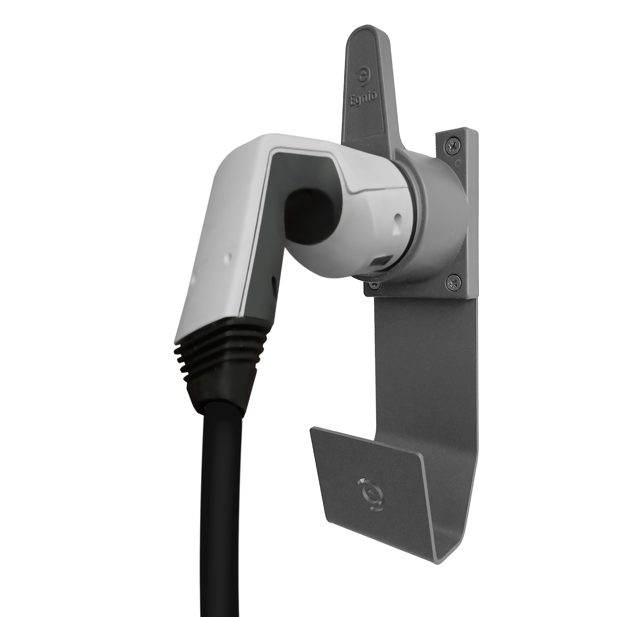 Egnio  Type2 Ev Elektrikli Araç Tip2 Soket Uyumlu Kablo Toparlayici Ve Metal Aski''gri''