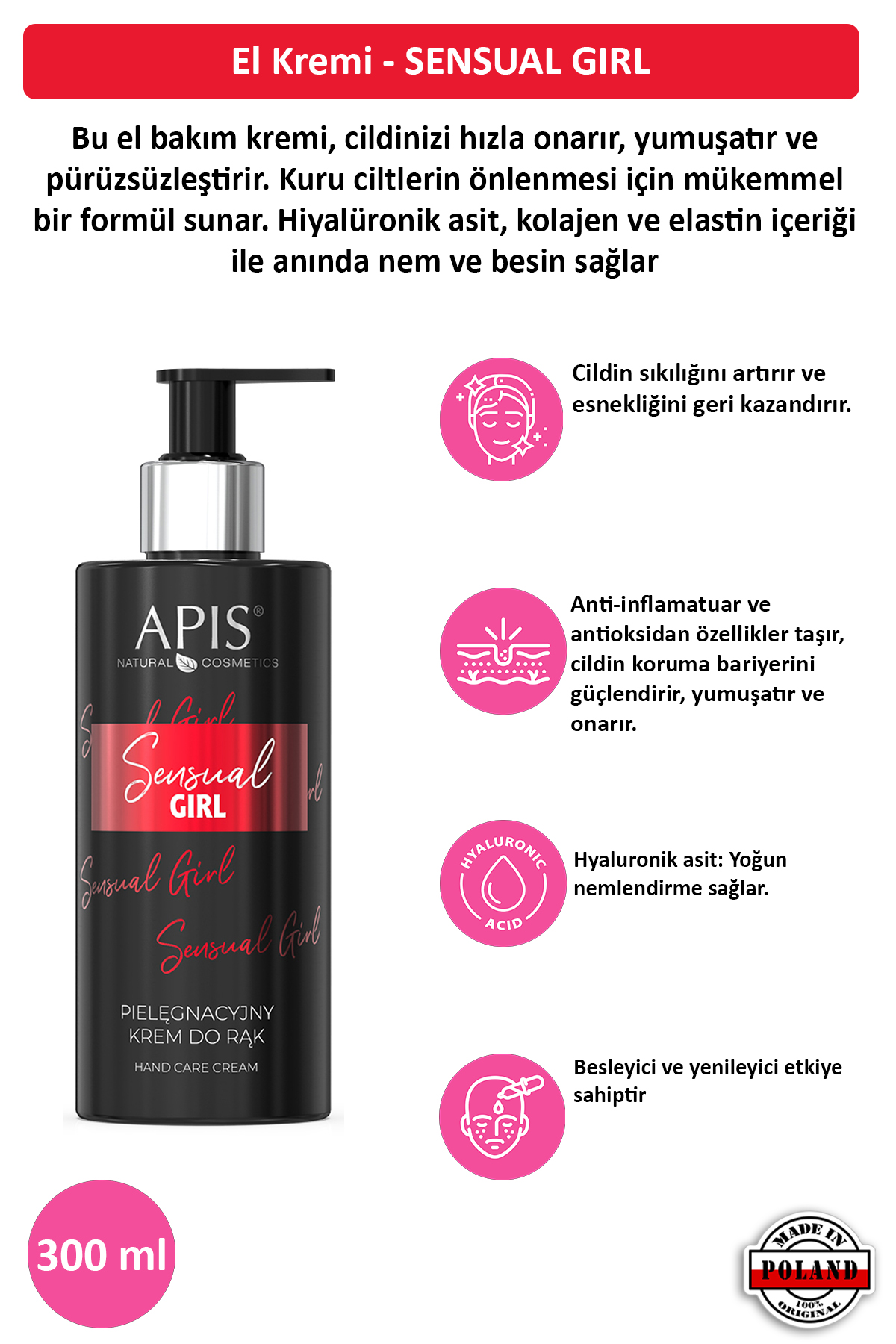 Apis Natural Cosmetics El Kremi - Sensual Girl - 300 Ml