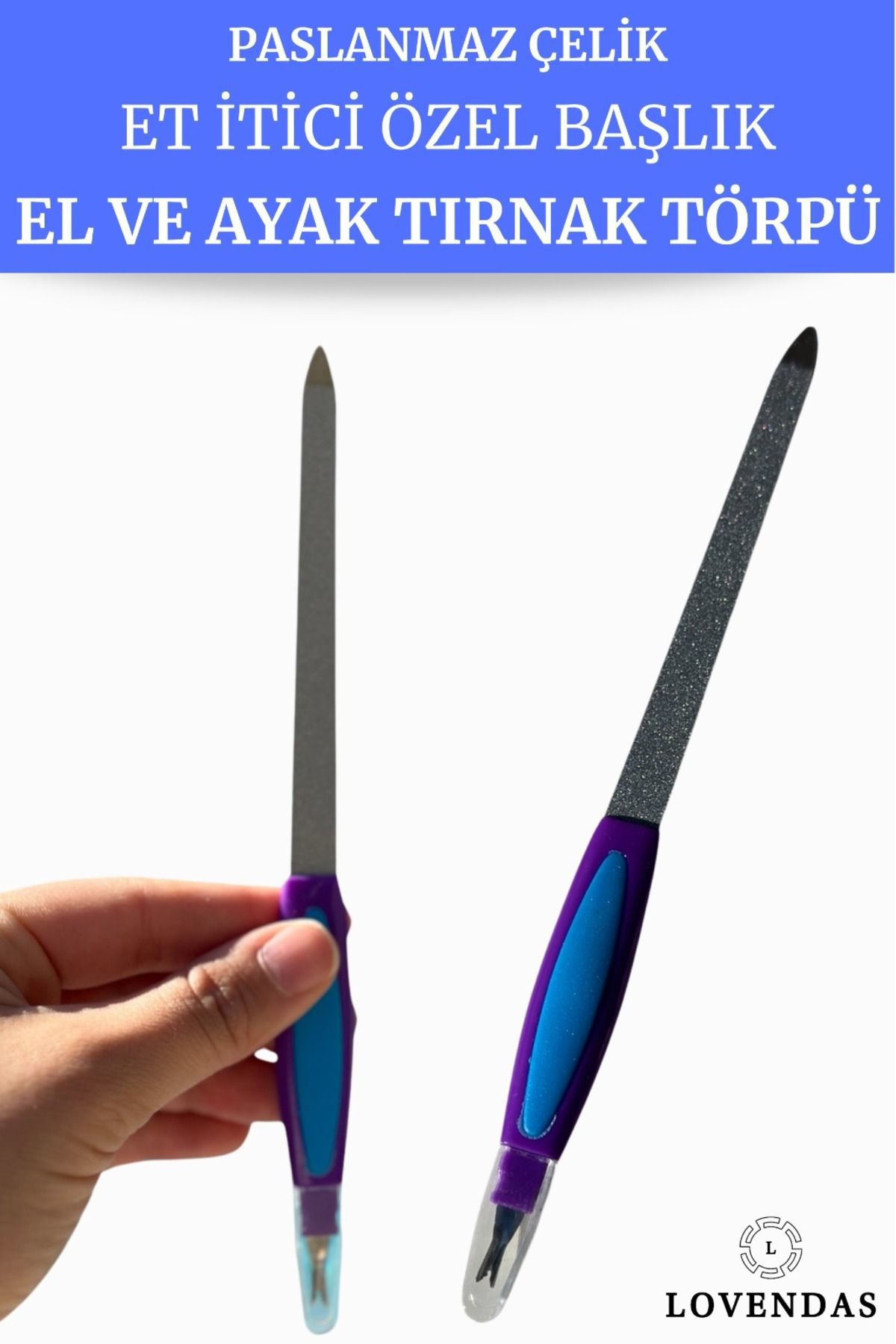 Lovendas El Ve Ayak Tirnak Törpüsü Paslanmaz Mikron Çelik - Et İtici Özel 