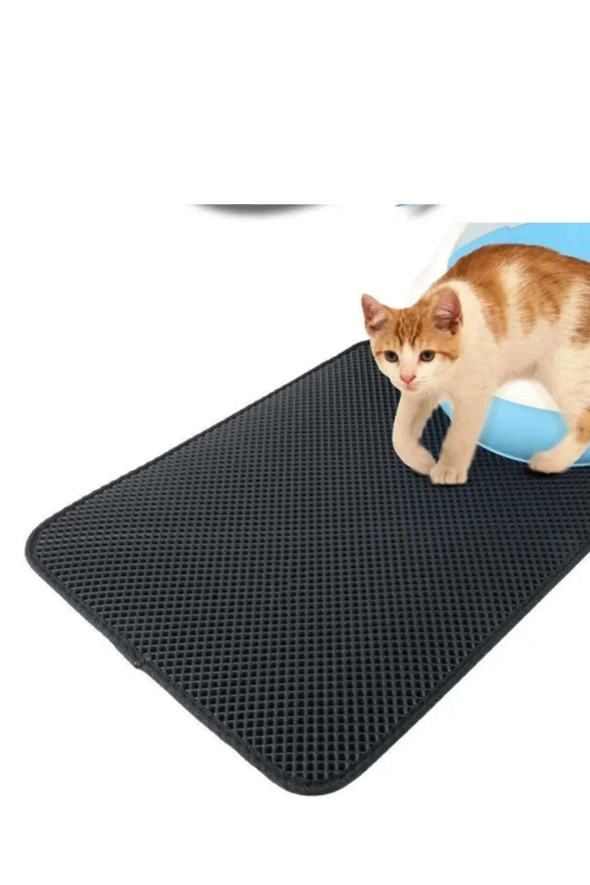 K&A Elekli Kedi Tuvalet Önü Paspasi - Siyah