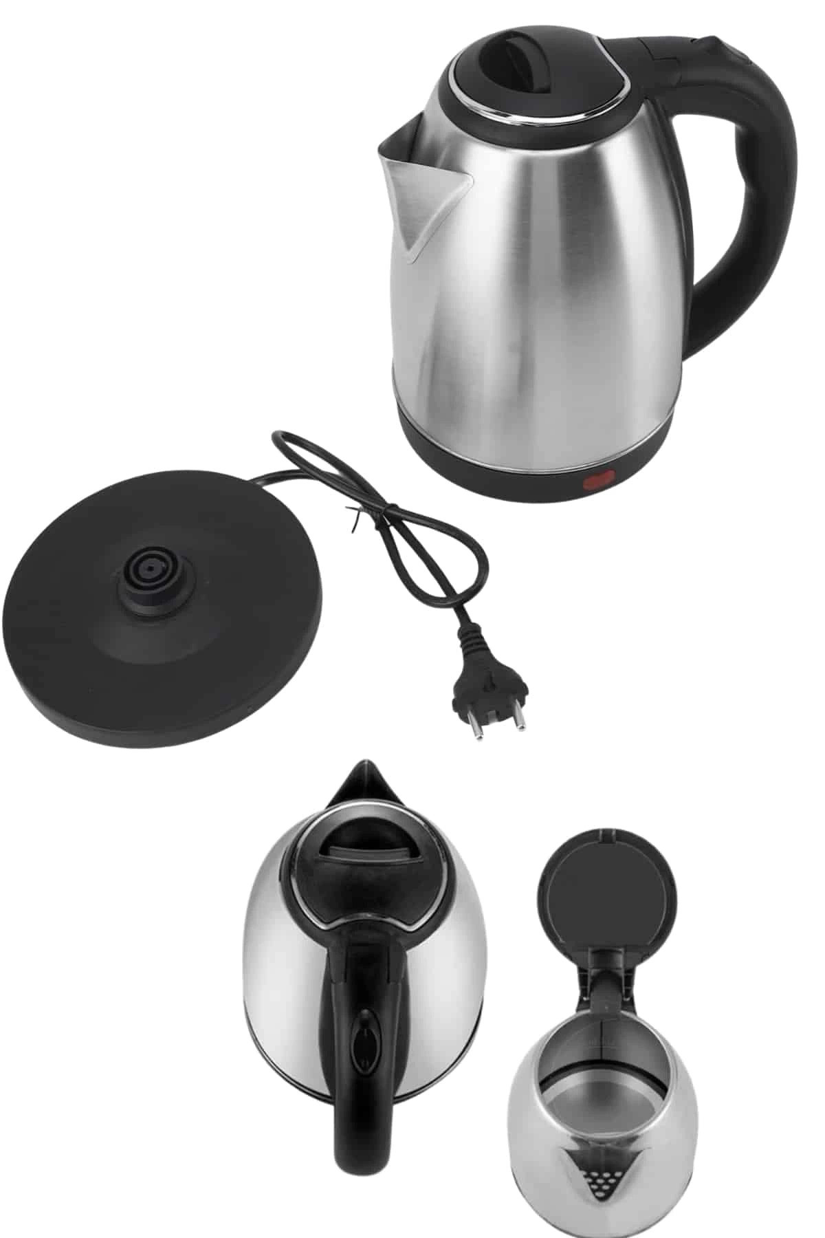 Elektrikli Paslanmaz Çelik Su Isıtcı Çelik Kettle 1.8 Lt. Uzun Öm