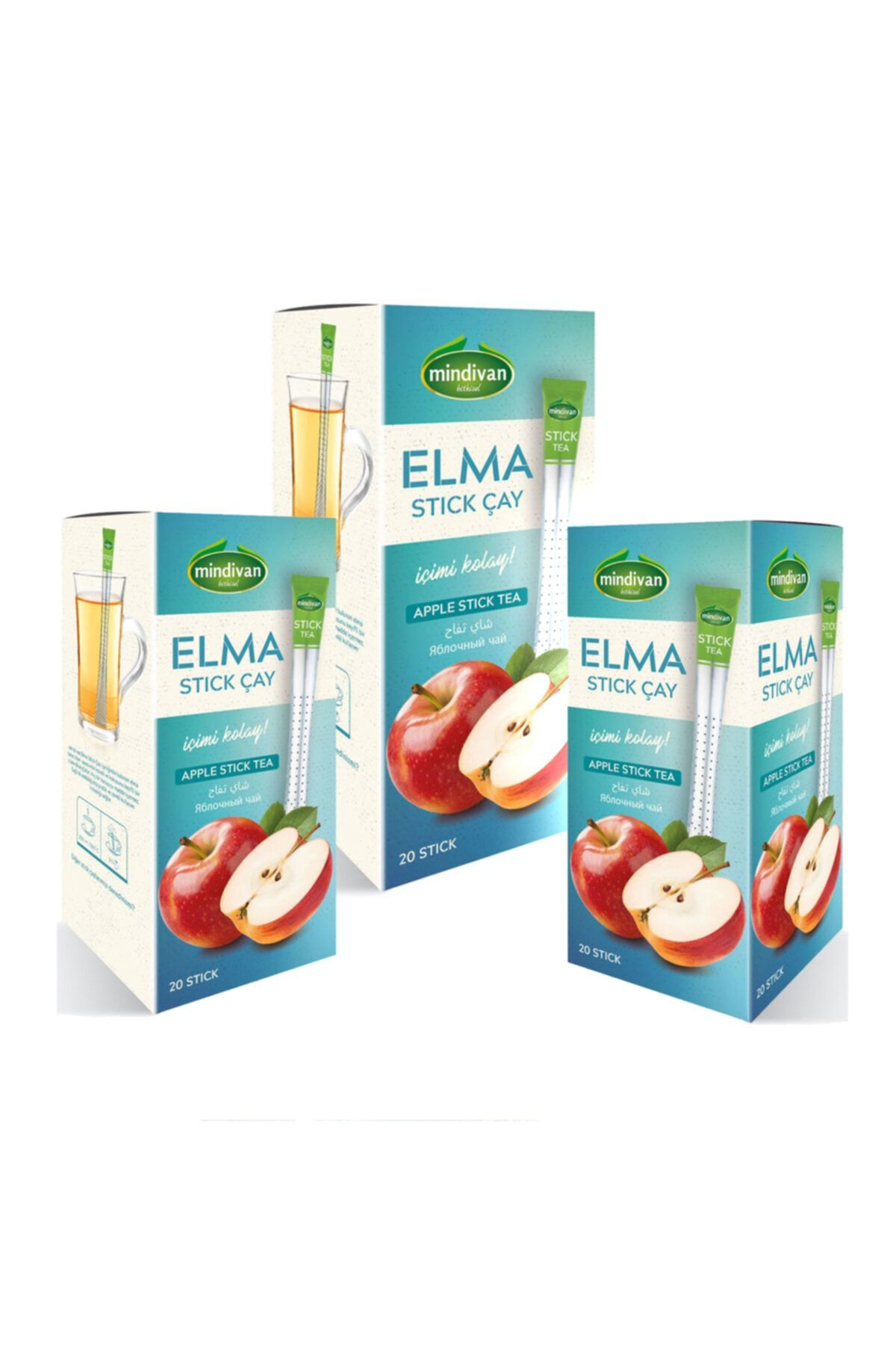 Mindivan Elma Çayi Stick Çay 20'Li X 3 Adet