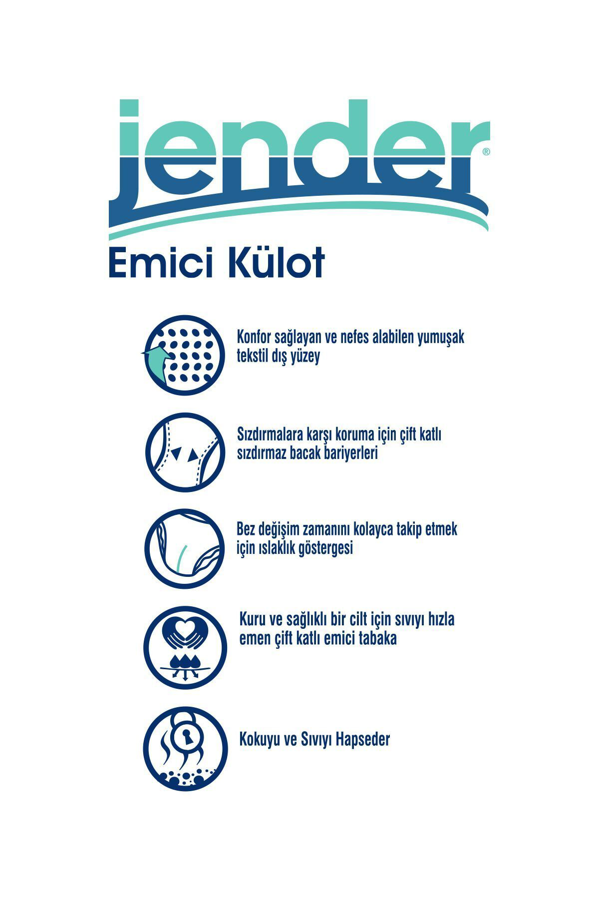 Jender Emici Külot Yetişkin Hasta Bezi Xlarge 120 Adet