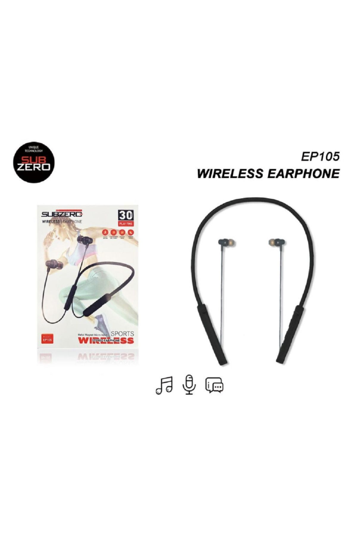 Rosepremium Ep-105 Uyumlu Kablosuz Sporcu Kulaklik 30 Saat Bluetooth 5.0 Boyu