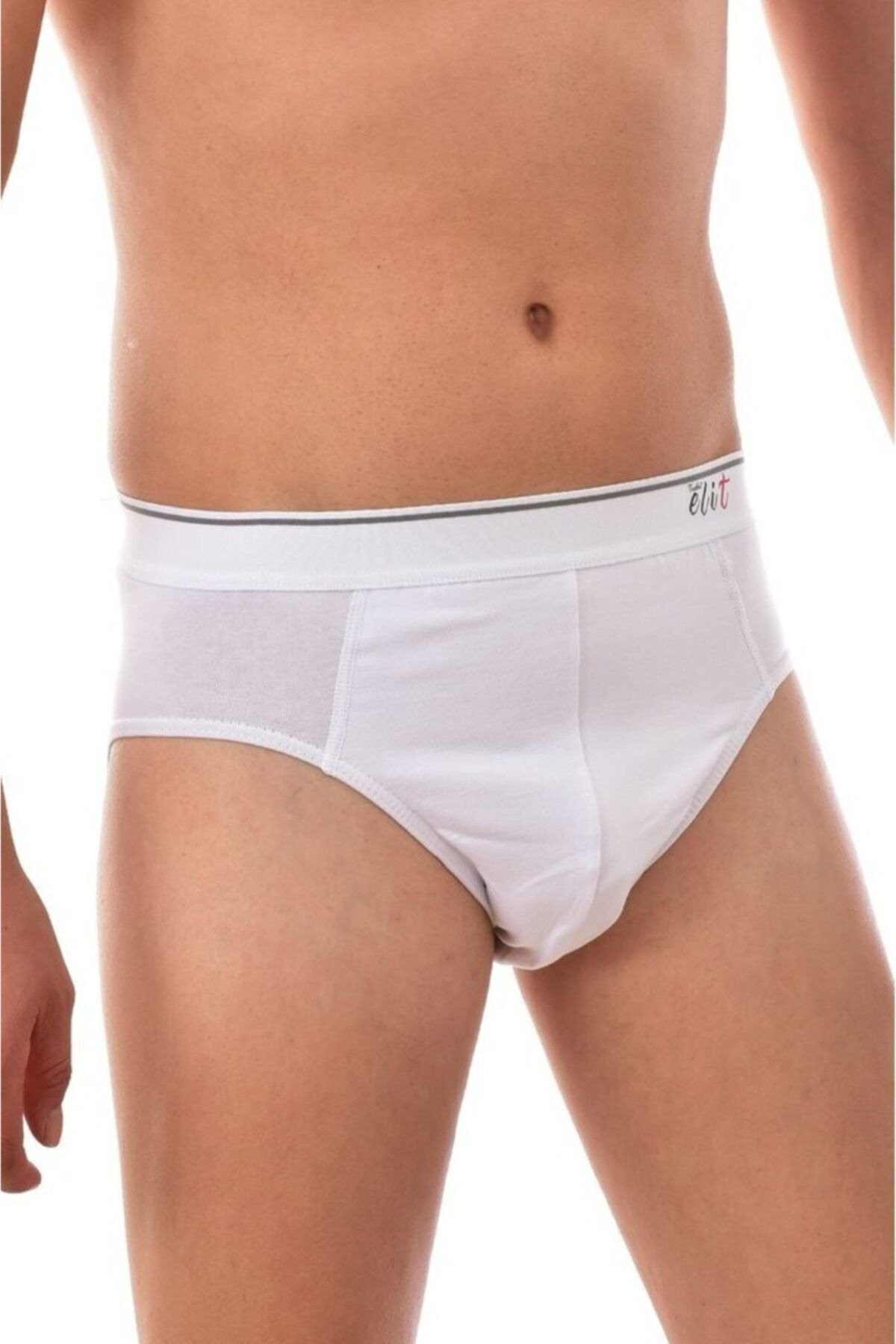 Tutku Elit Erkek 3'Lü Paket Likrali Pamuk Kemerli Slip Tutku-Elit01