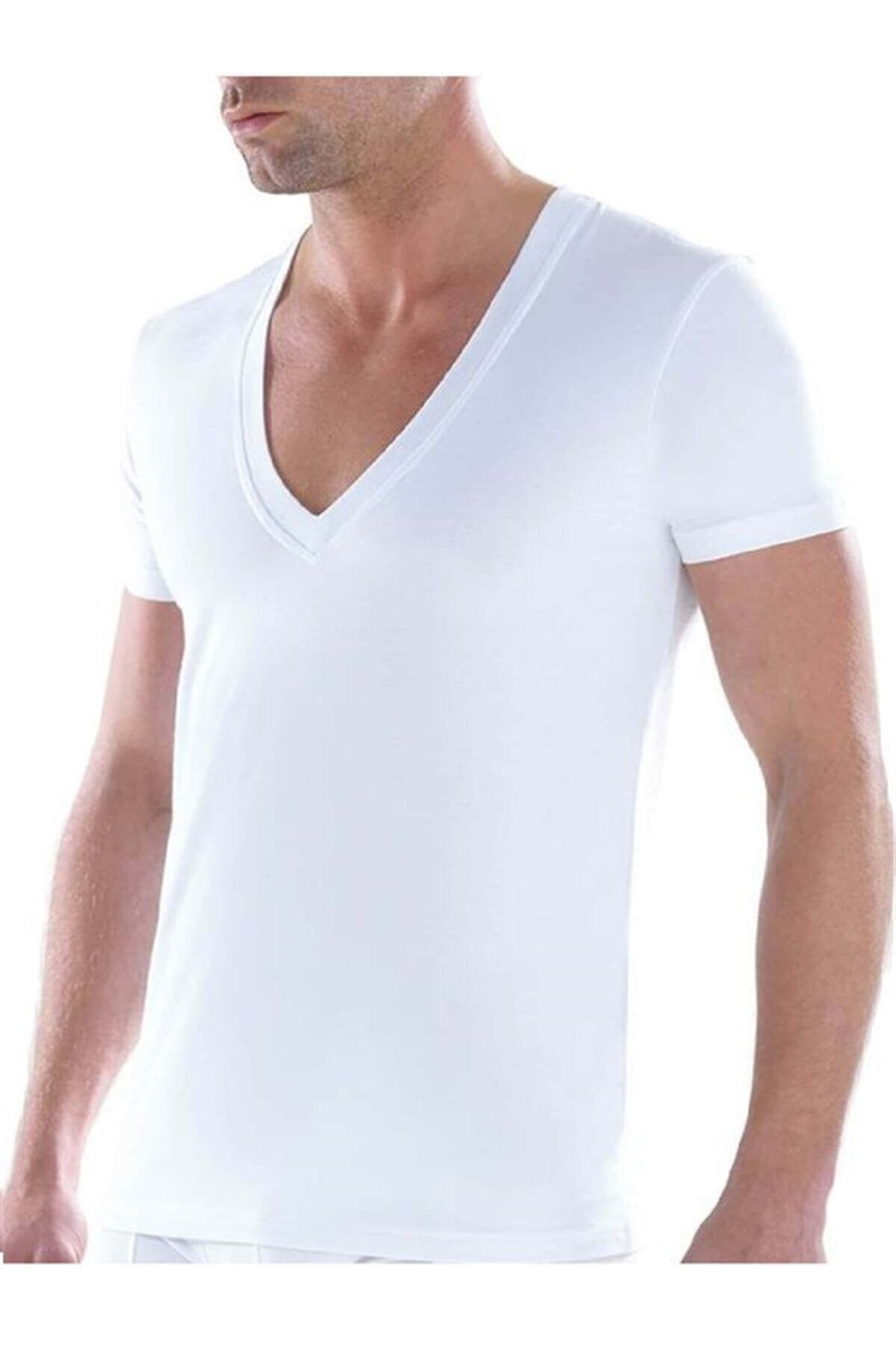 Blackspade Erkek 9212 Pamuklu Derin V Yaka T-Shirt
