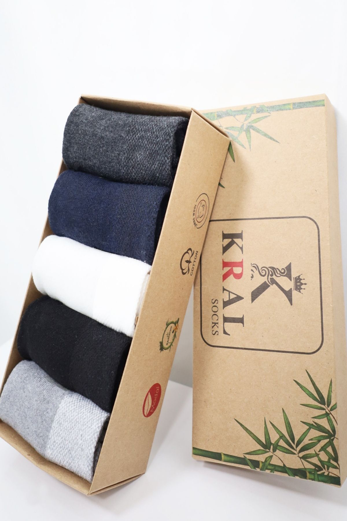 Kral Socks Erkek Çorap Pamuklu Extra Konforlu Ve Yumuşak File Vedili 5 Çift 