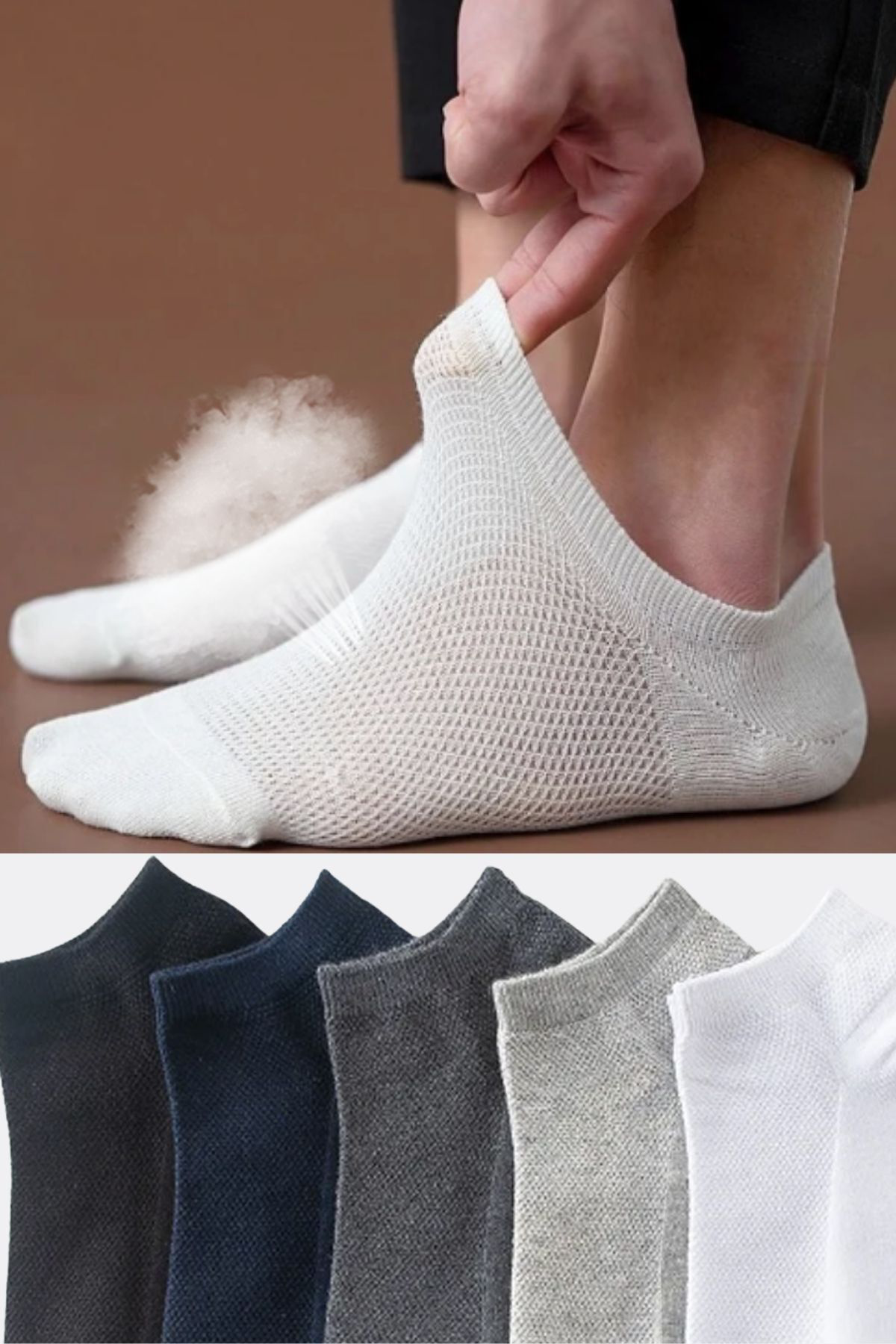 Kral Socks Erkek Çorap Pamuklu Extra Konforlu Ve Yumuşak File Vedili 5 Çift 