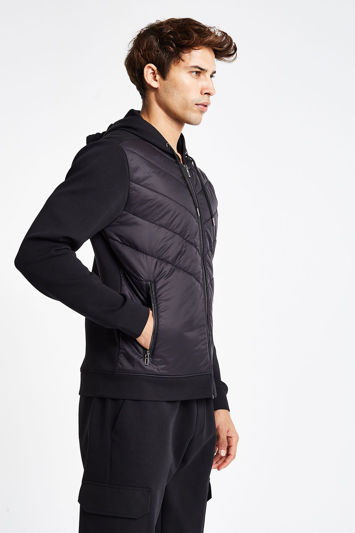 Lescon Erkek Fermuarli Kapüşonlu Sweatshirt 24N-1154