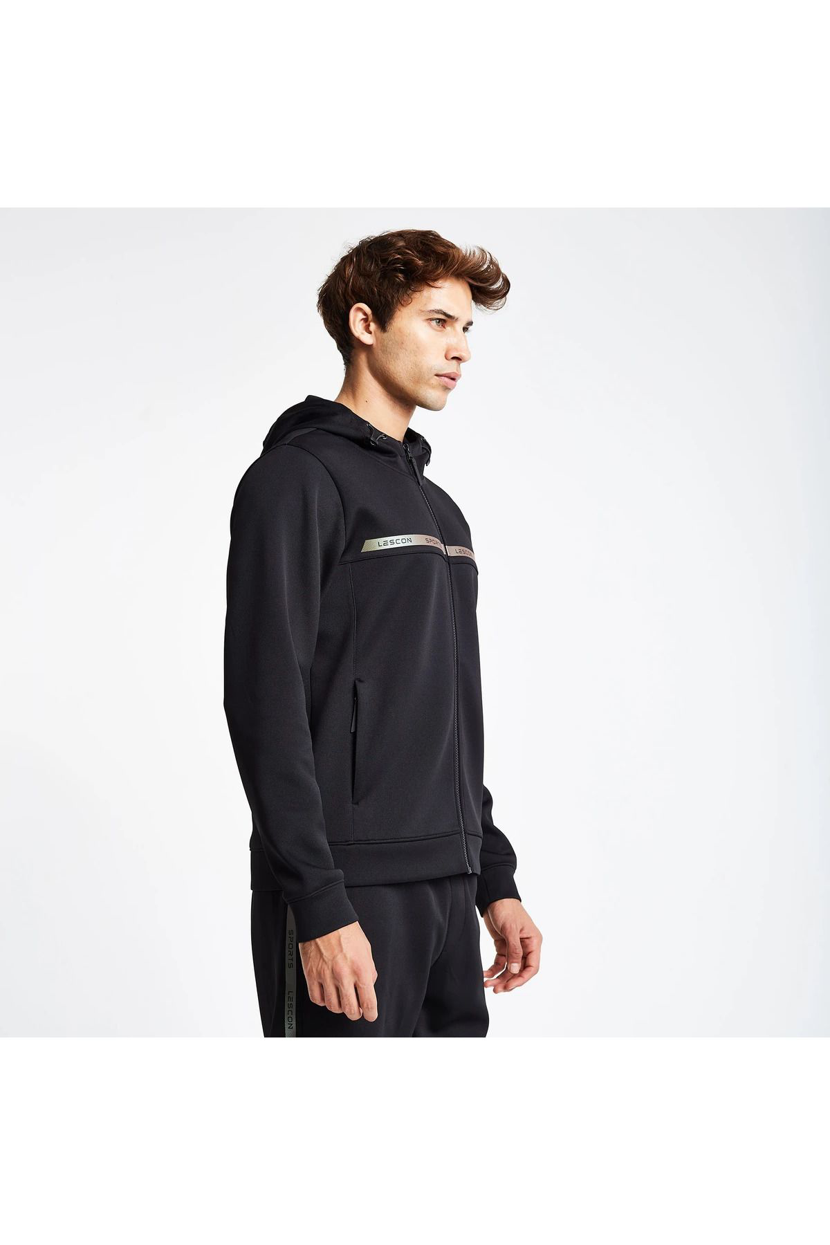 Lescon Erkek Fermuarli Kapüşonlu Sweatshirt 24N-1128 24Ntes001128
