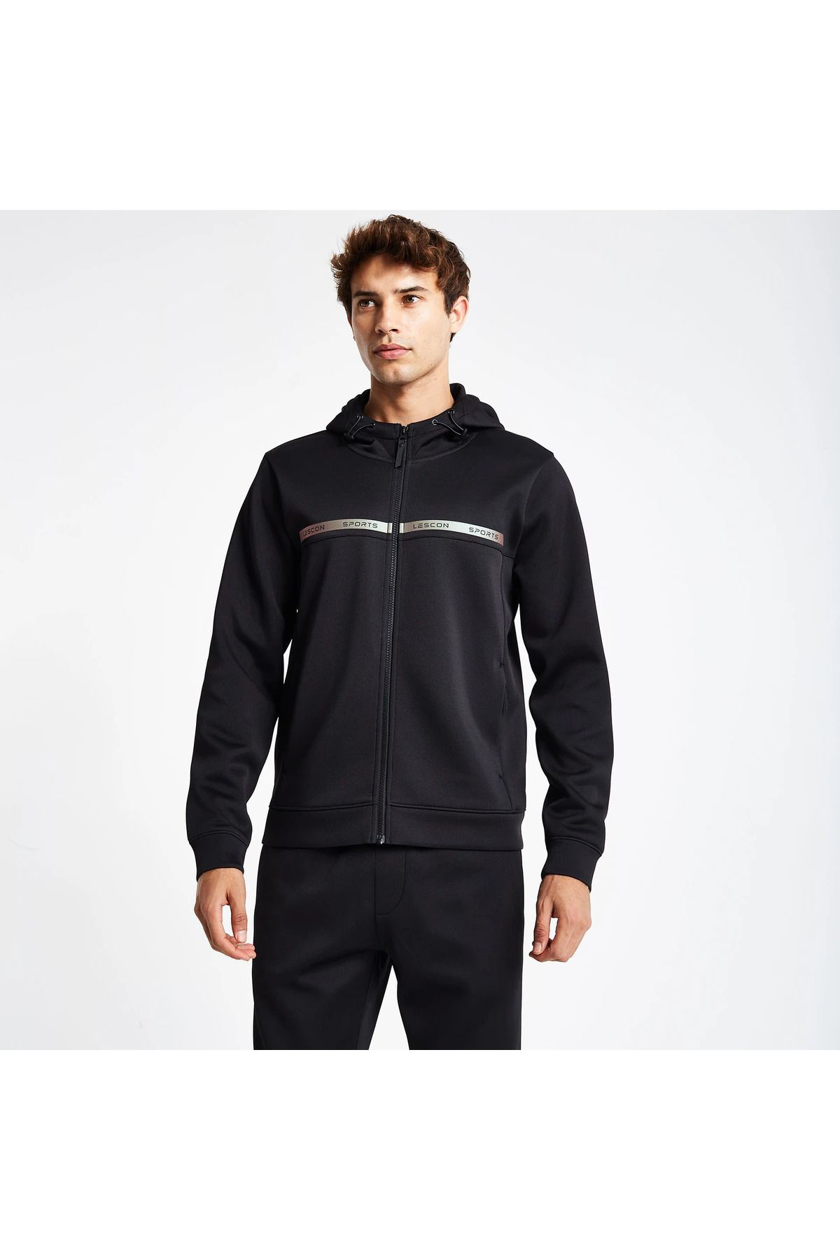 Lescon Erkek Fermuarli Kapüşonlu Sweatshirt 24N-1128 24Ntes001128