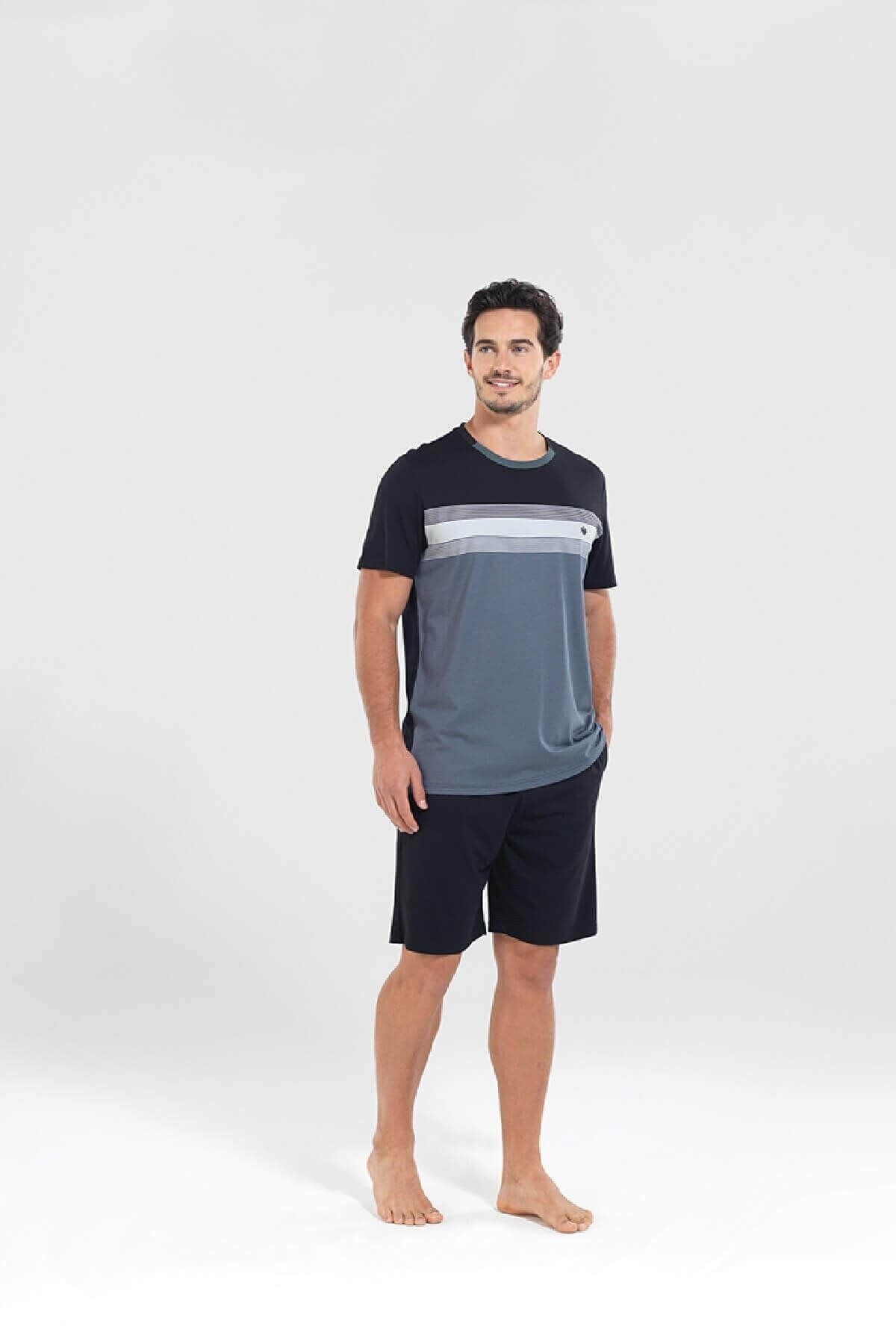 Blackspade Erkek Gri Yazlik Şort Takim
