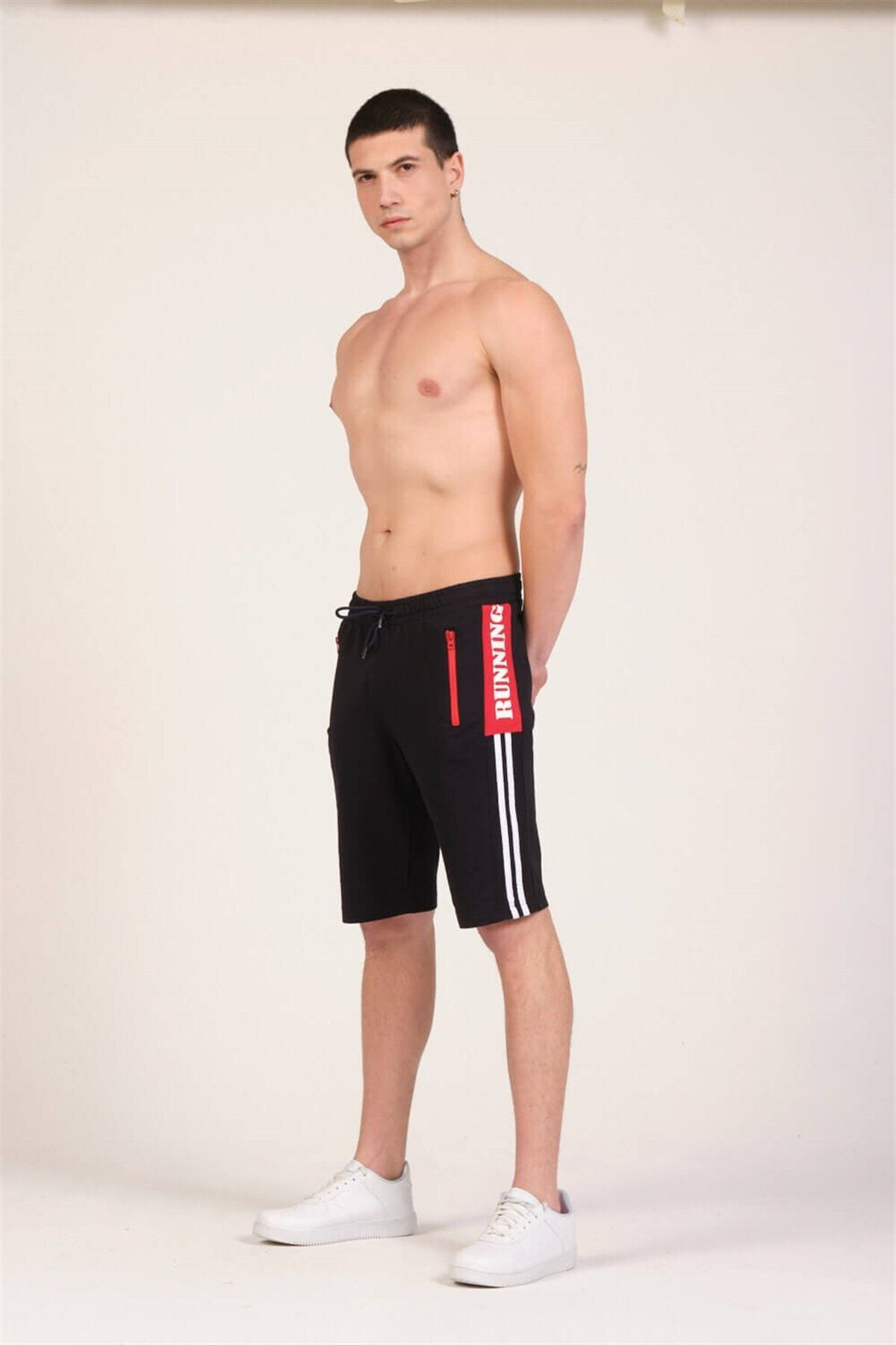 My Sea Erkek Lacivert Spor Penye Şort - Ps-08