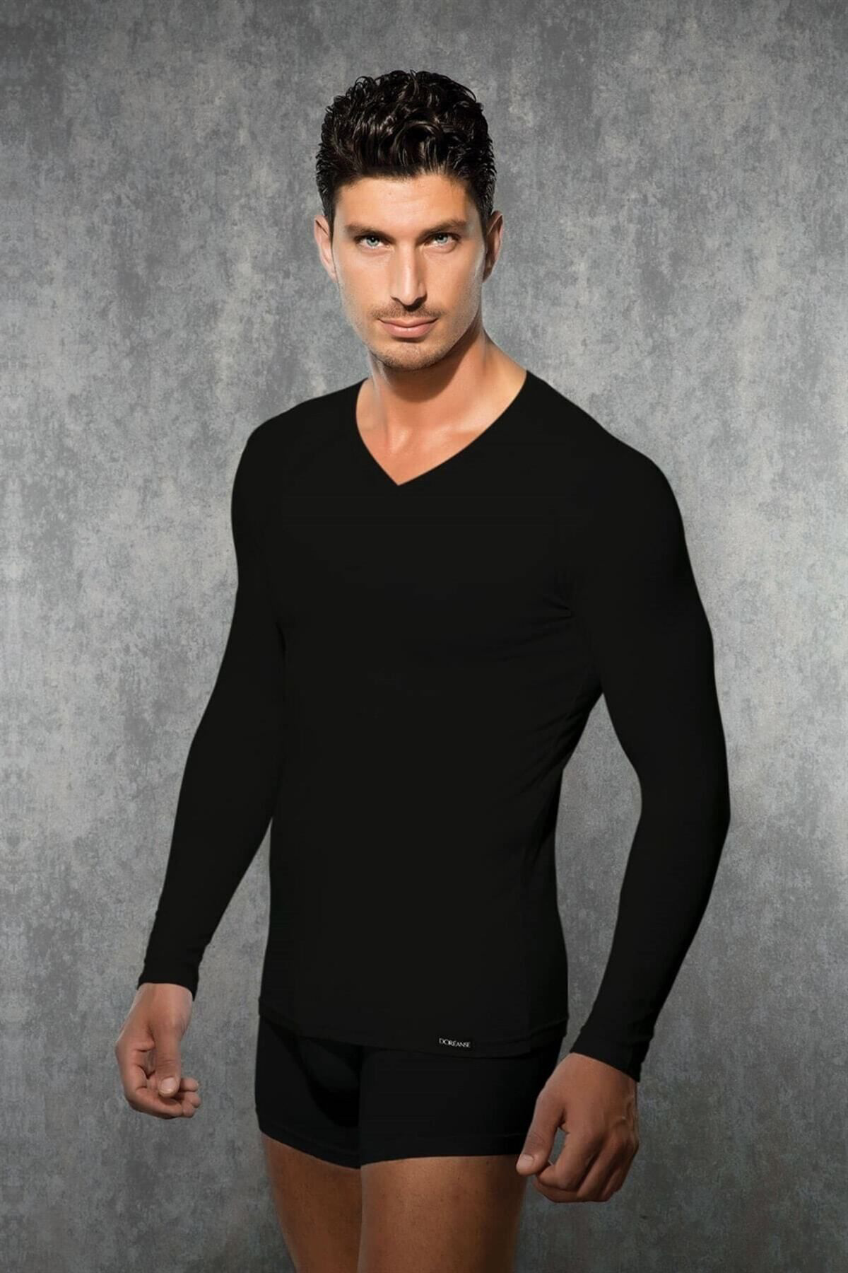 Doreanse Erkek Viloft Termal V Yaka Uzun Kol T Shirt 2985