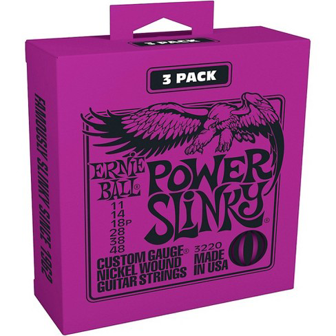 Ernie Ball Ernieball P03220 Power Slinky Elektro Gitar Teli 3 Lü Paket 11-48