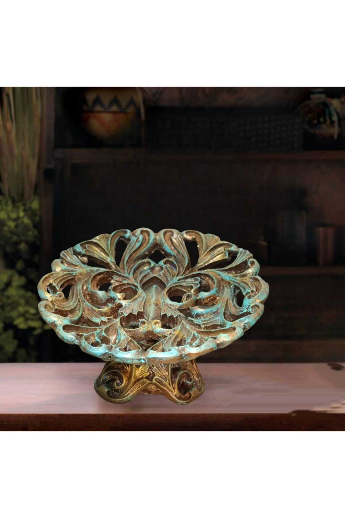 Dodemert Home Eskitme Dekoratif Polyester Kase Biblo