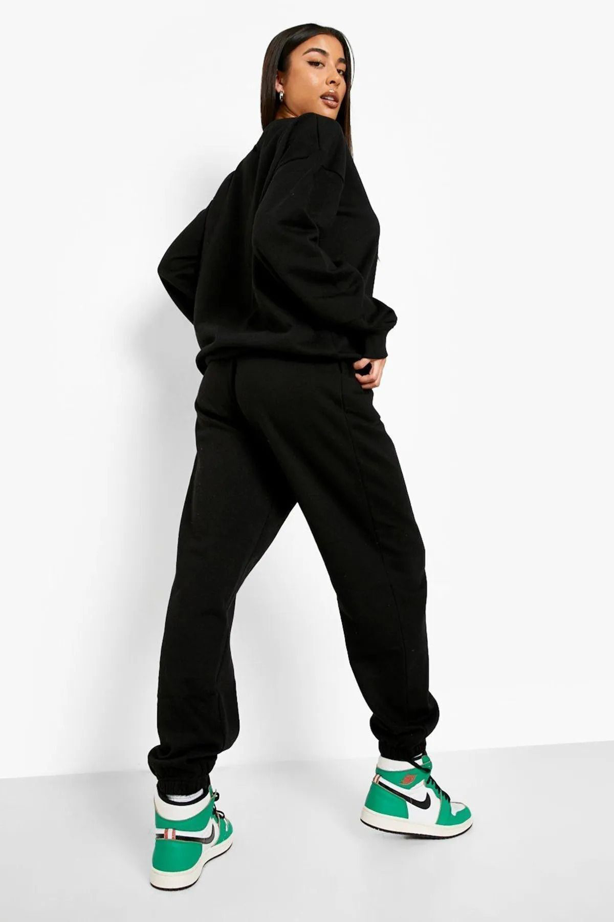 Fame Kitchen Eşofman Takimi Sweatshirt Jogger - Baskili Oversize 3 İplik Şardo