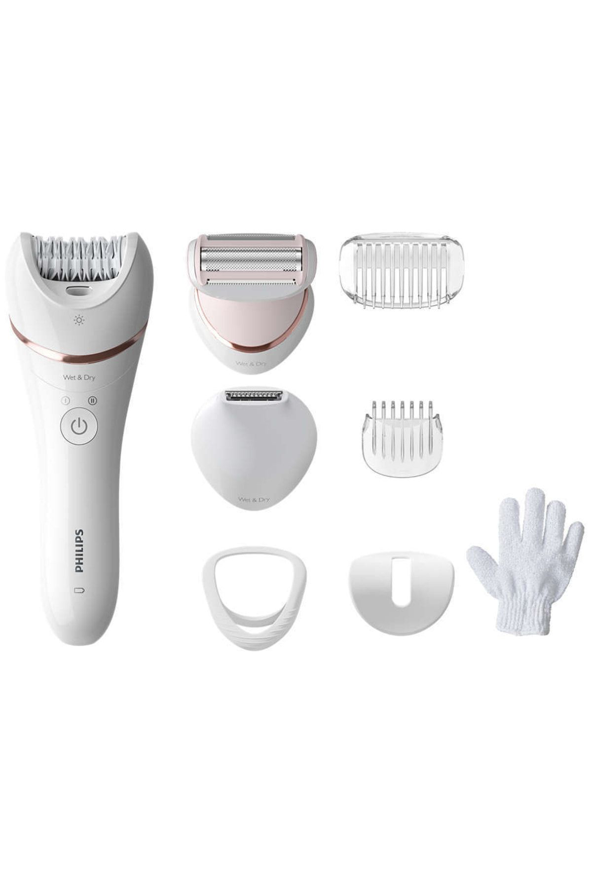 Philips Essential Compact Series 8'Li İslak Kuru, Led Aydinlatmali Epilas