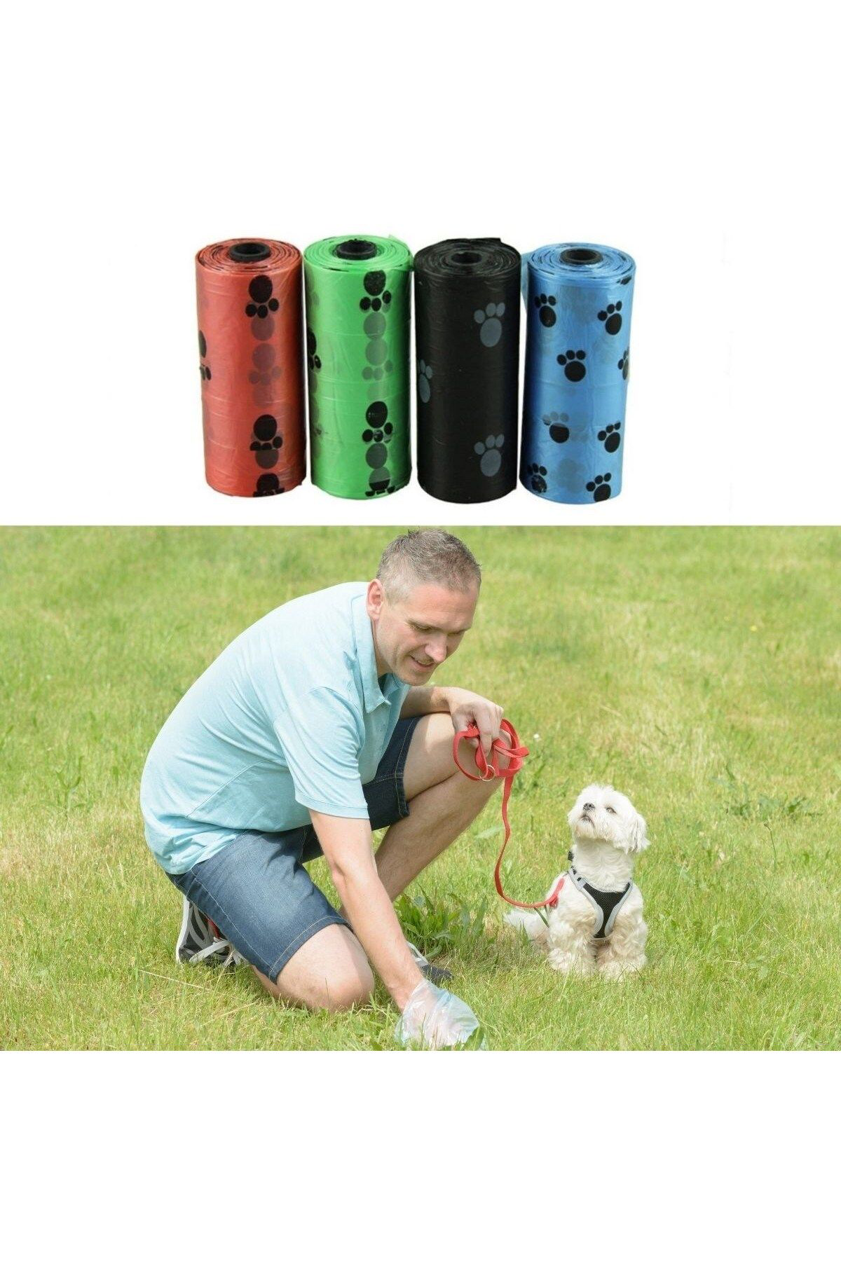 Ok Aksesuar Evcil Hayvanlar İçin Pati Desenli Kedi Köpek Kaka Poşeti Torbasi