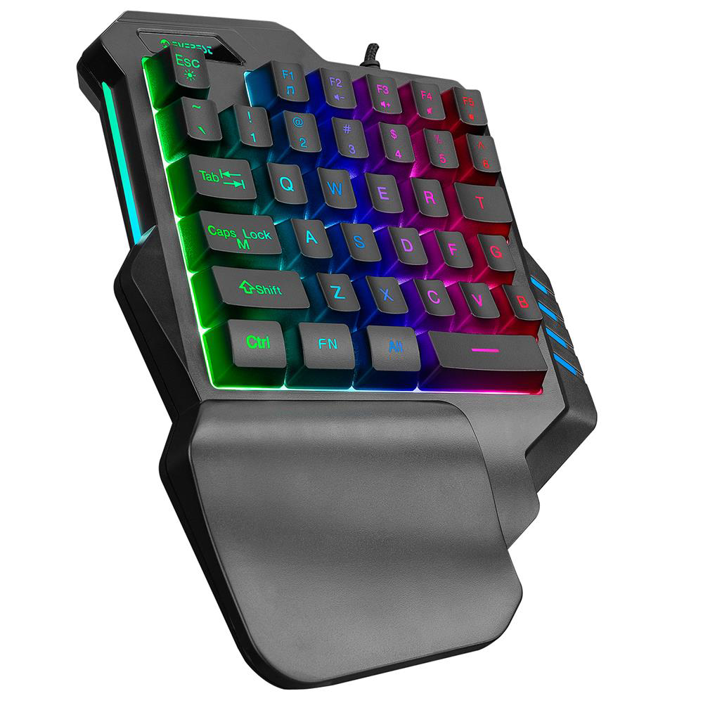 Everest KB-R177 SALVO Siyah USB Led Işıklı Q 35 Tuşlu Multimedya