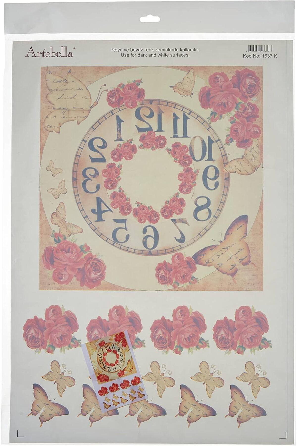 Starnewstore Extra Büyük Kolay Transfer Koyu Zemin 33X48 Cm 1637K Ysftx 721051