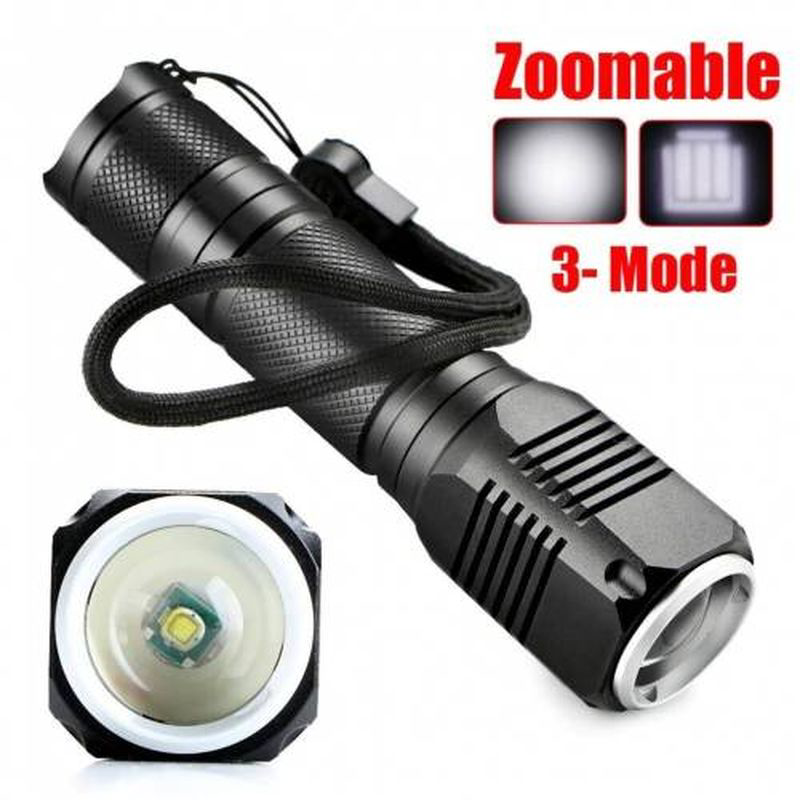 Evimdeyokyok F.B.İ F-82 T6 Led Zoomlu 2000 Lm Yüksek İşik Şarjli El Feneri Tdr
