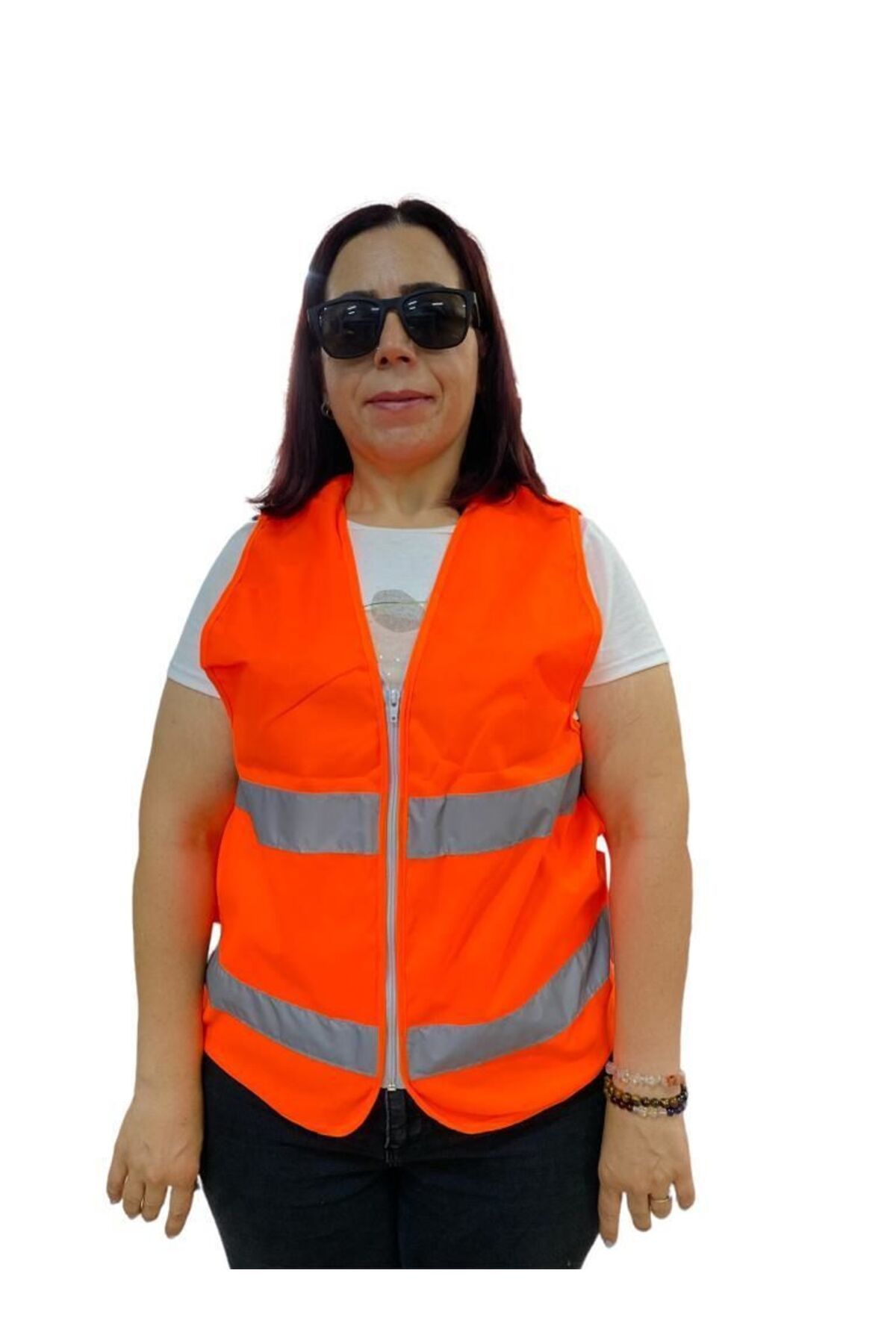 K&A Fermuarli Tcu İkaz Yeleği Xl Beden 59 Cm