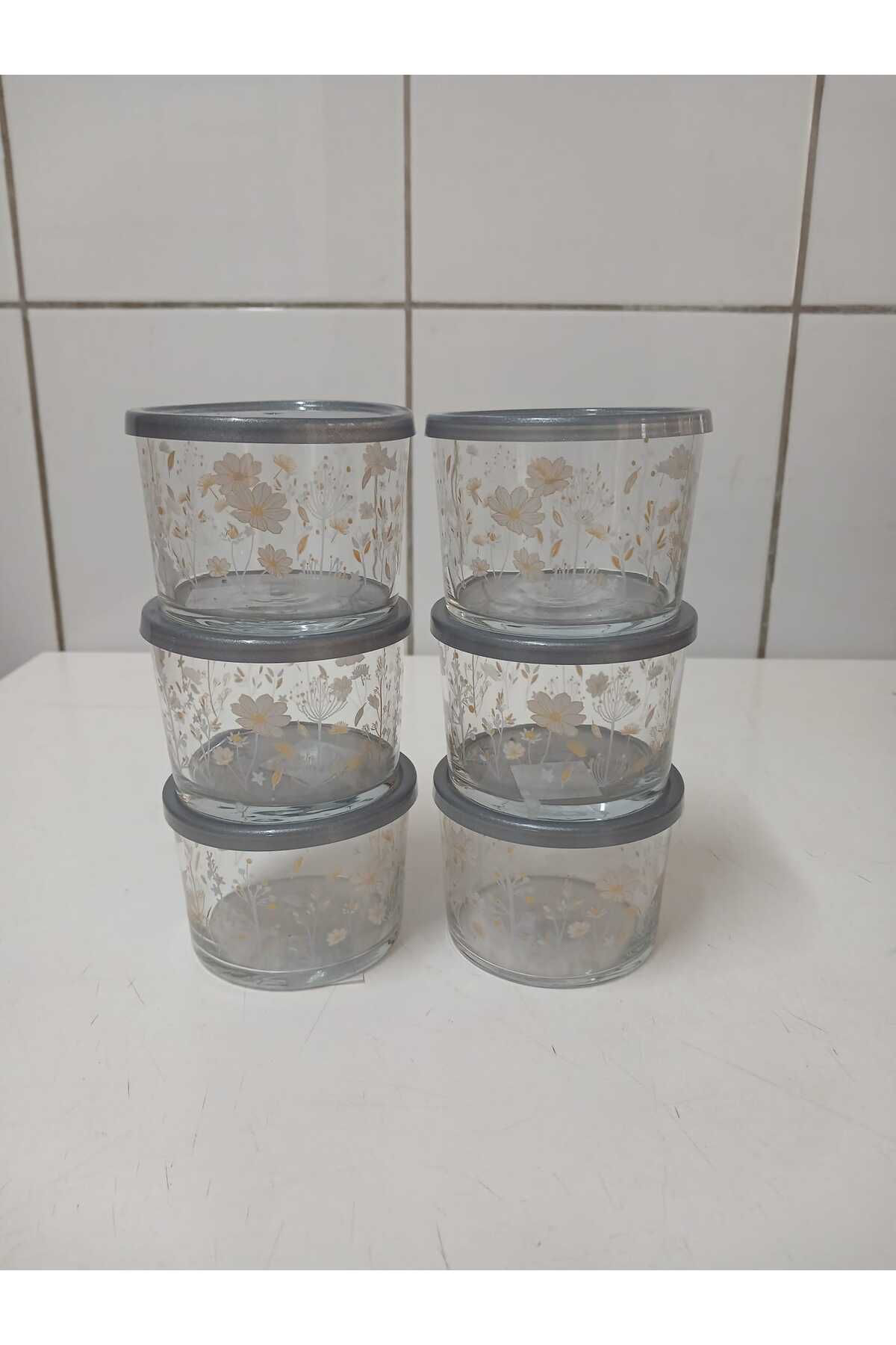 Lav Feyzade Bodega Saklama Kabi (240Ccx6 Adet) Antrasit Kapakli Çiçek
