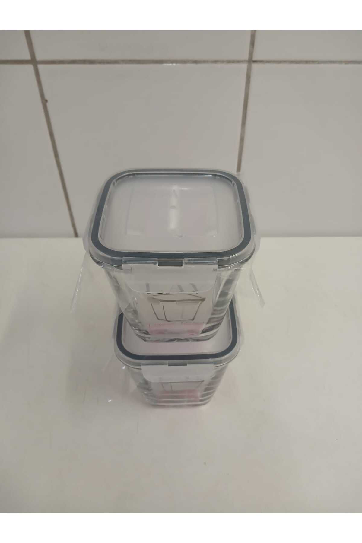 FEYZADE Fresco Cam Kilitli Saklama Kabı 2'li Set 700cc FRS-228
