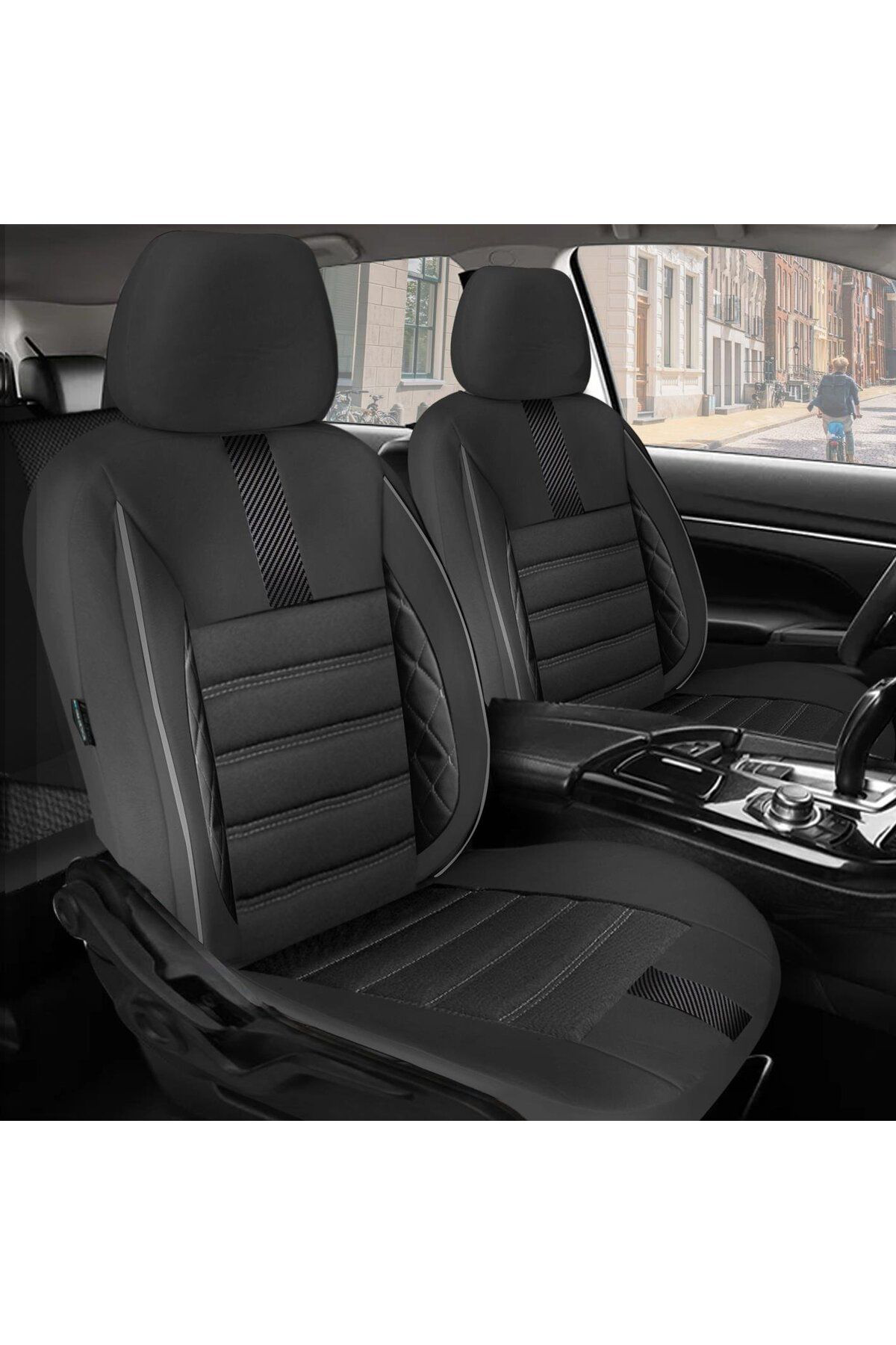 Nice Shop Fiat 500L  2012-Uyumlu Oto Koltuk Kilifi Sport Carbon Serisi - Si