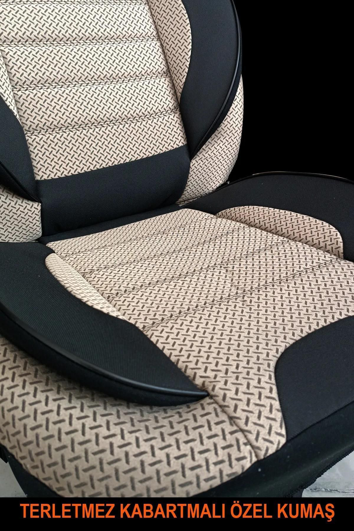 Dgnl Fiat Panda 2004-2012Uyumlu Oto Koltuk Kilifi Bronz Serisi - Bej