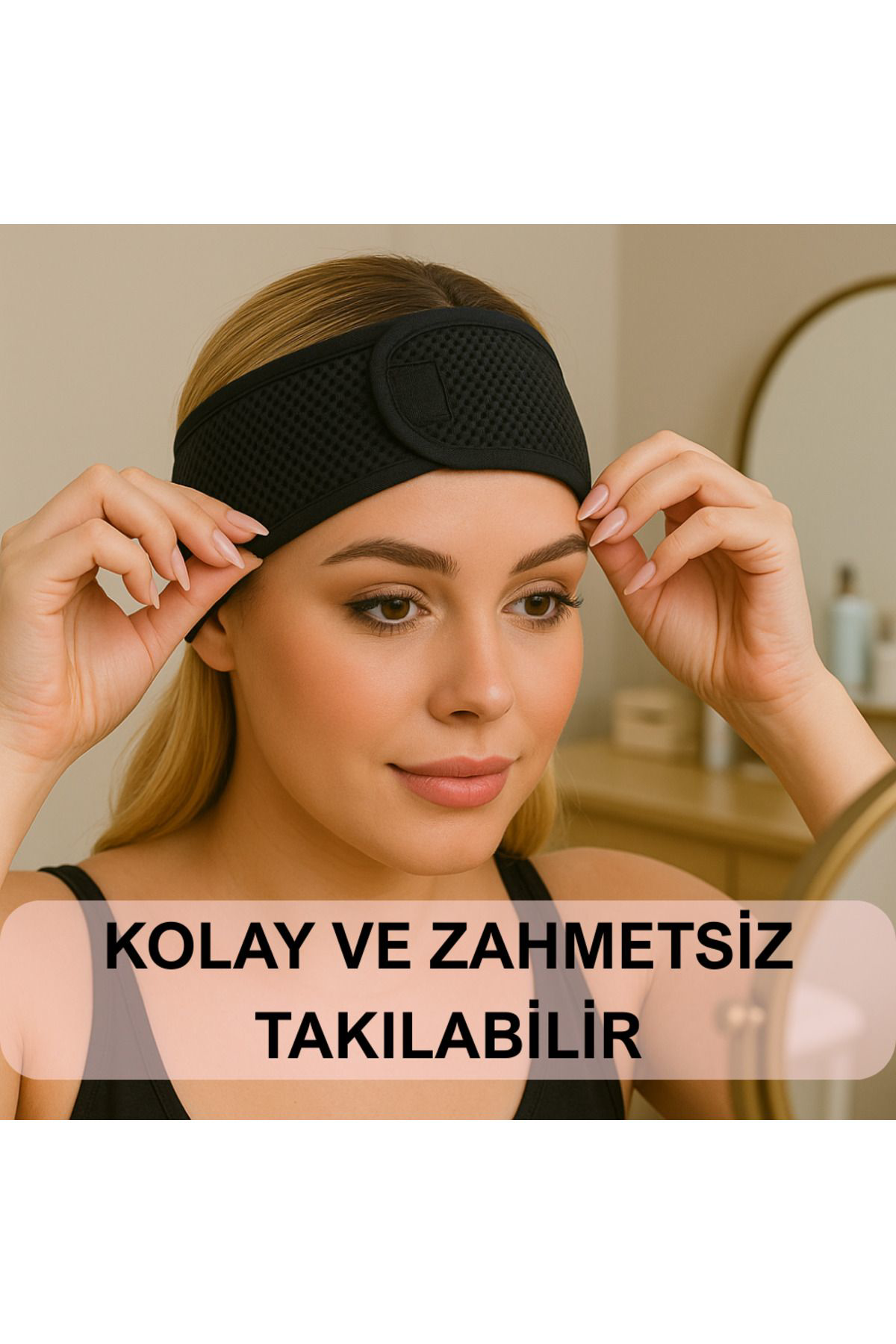 Beylini Fileli Saç Bandi 2Li Set Makyaj Uygulama Cirtli Hava Alabilir Cil