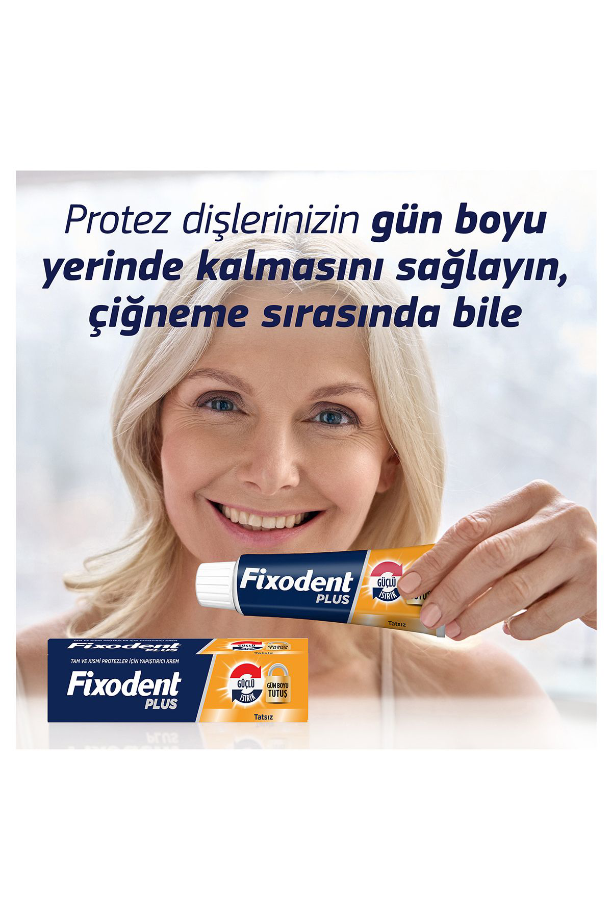 Fixodent  Plus Diş Protez Yapiştirici Tat İçermez Krem 40 Gr