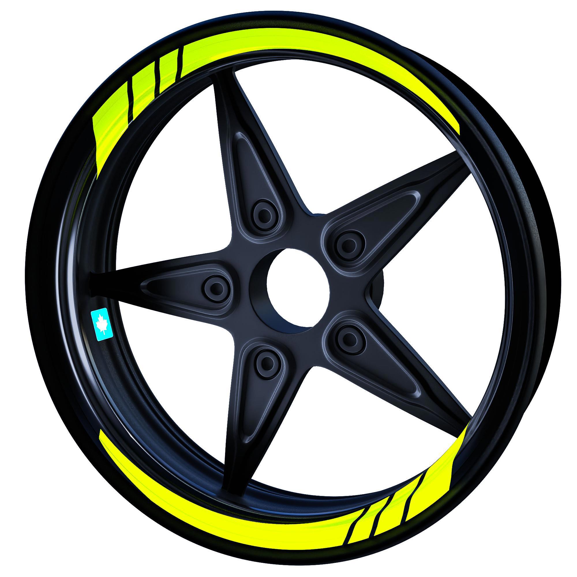 Çinar Extreme Floresan Sari Moto Gp İç Jant Şeridi Sticker  