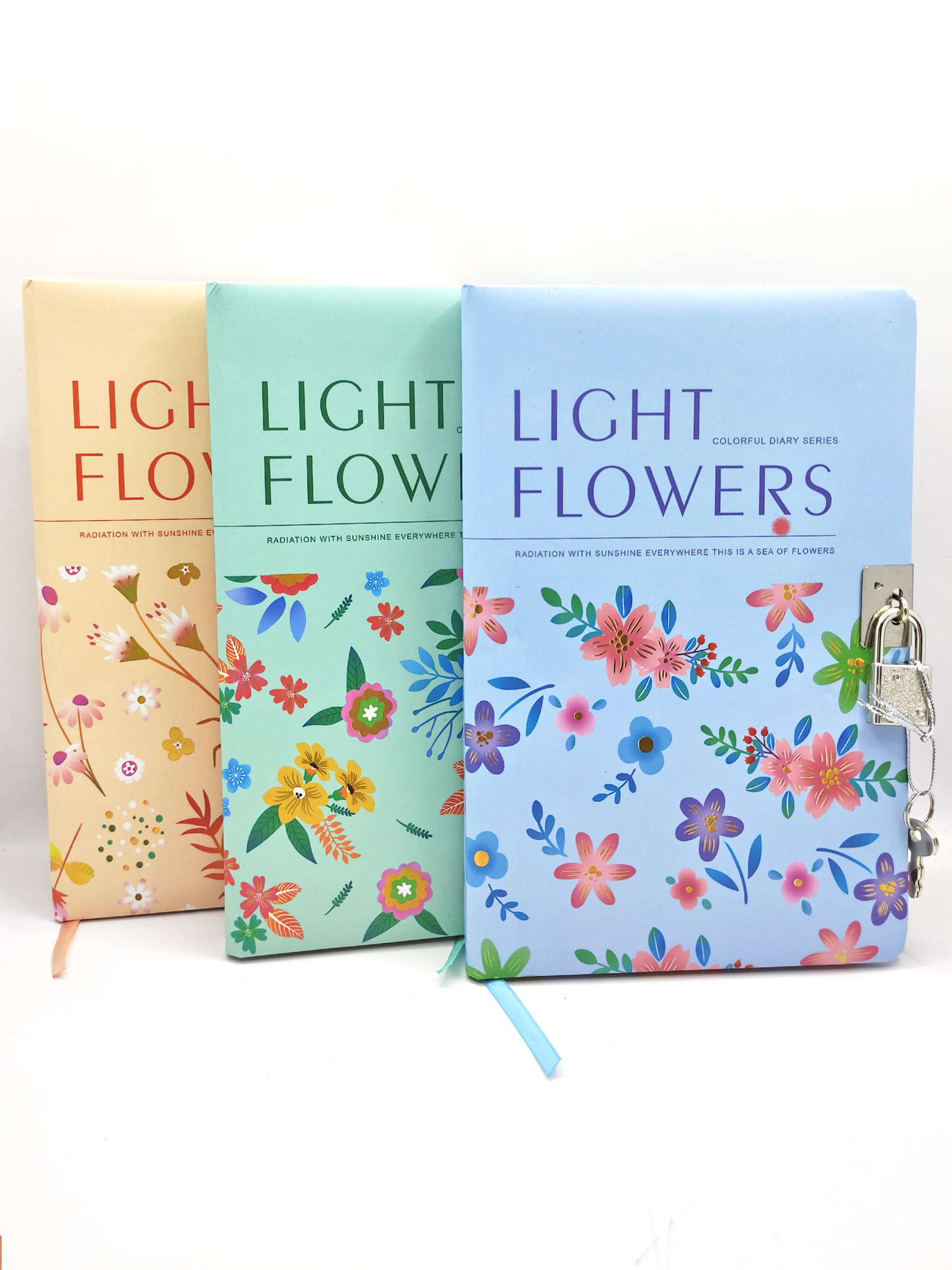 Limmy Flowers Hatira Defteri (Günlük) Kilitli Defter 80 Yaprak - Yeşil