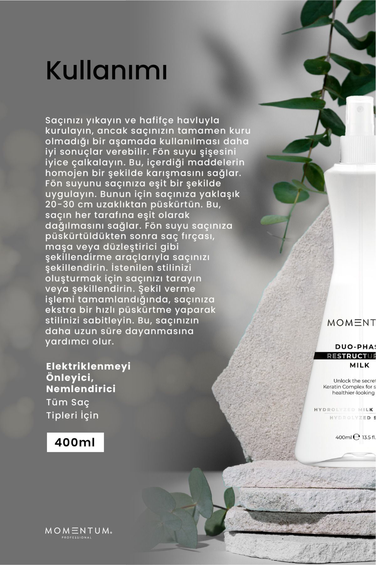 Momentum Fön Suyu Milk 400 Ml