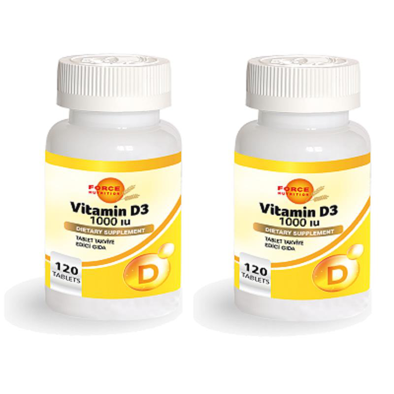 Force Nutrition  Vitamin D3 1000 İu 120 Tablet 2 Kutu