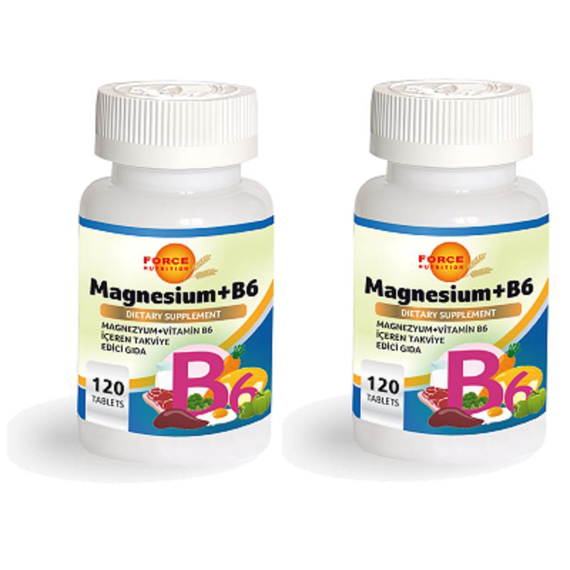 Force Nutrition  Magnezyum B6 120 Tablet 2 Kutu